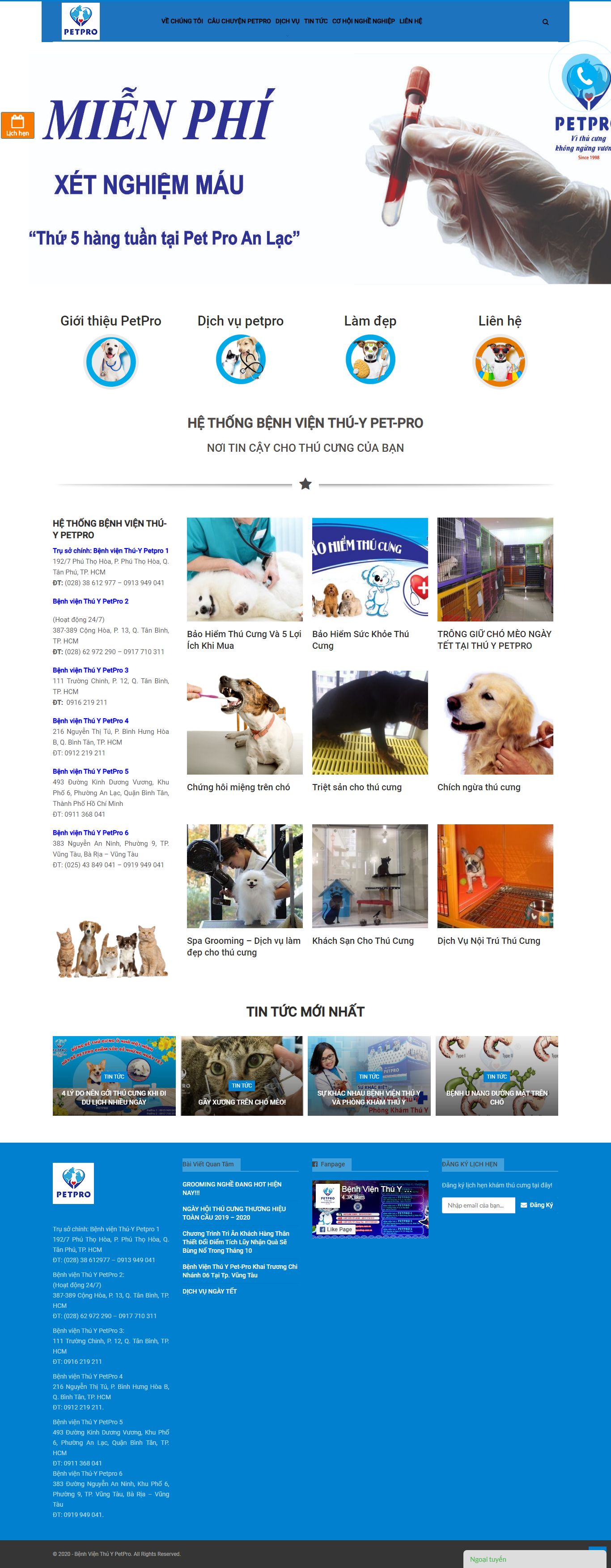 Thiết kế Website dịch vụ thú y - thuypetpro.com.vn - VietWebGroup.Vn