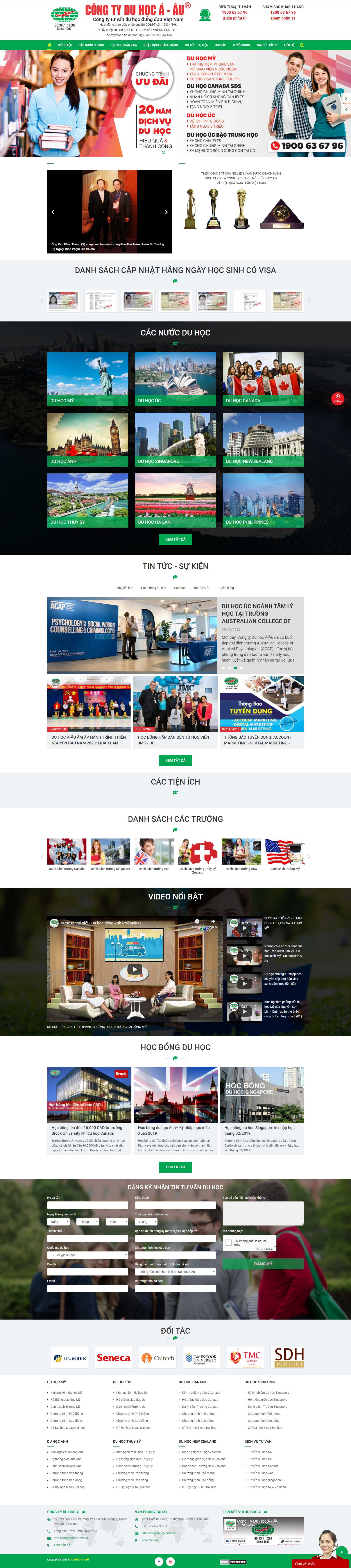 Thiết kế Website du học - duhocaau.vn - VietWebGroup.Vn