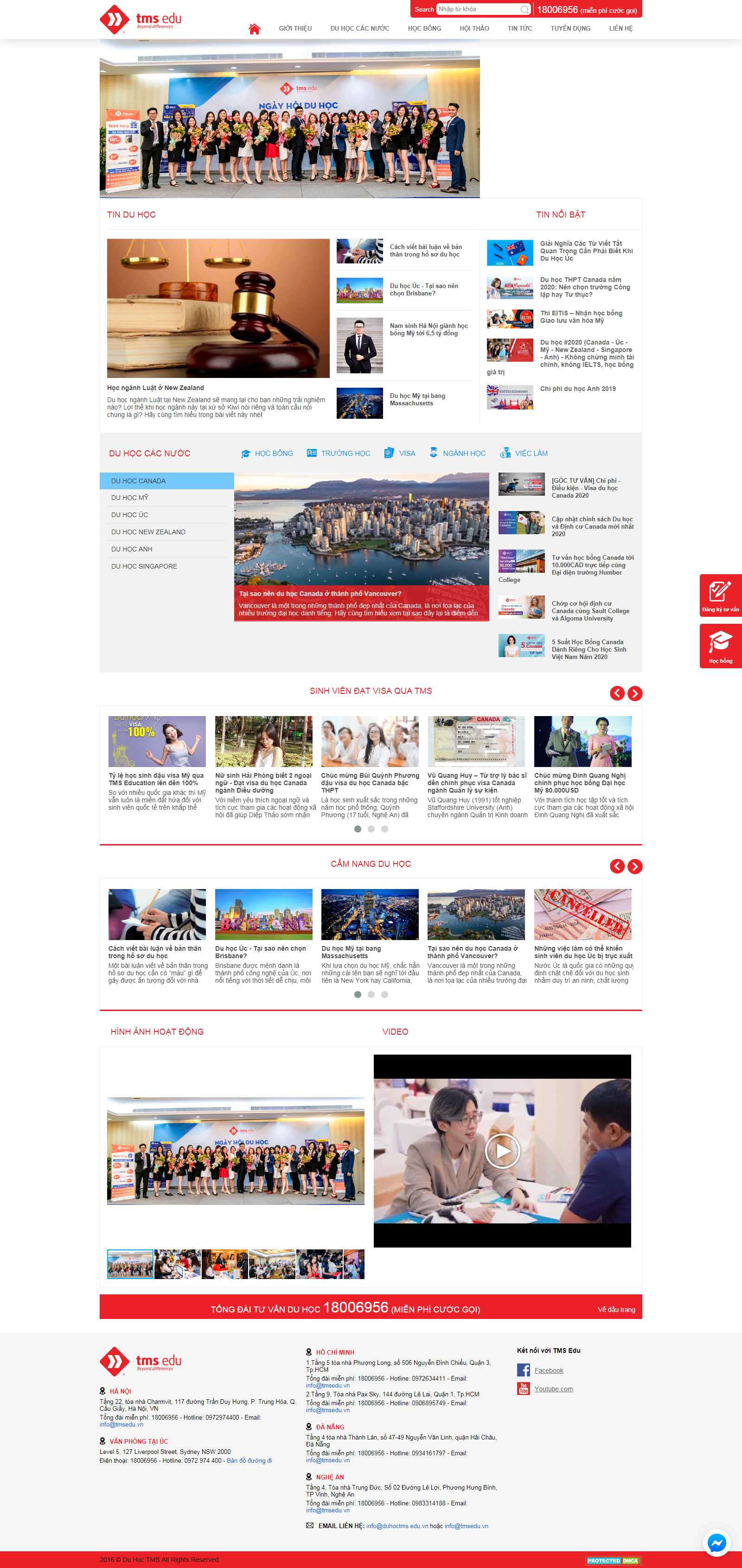 Thiết kế Website du học - duhoctms.edu.vn - VietWebGroup.Vn