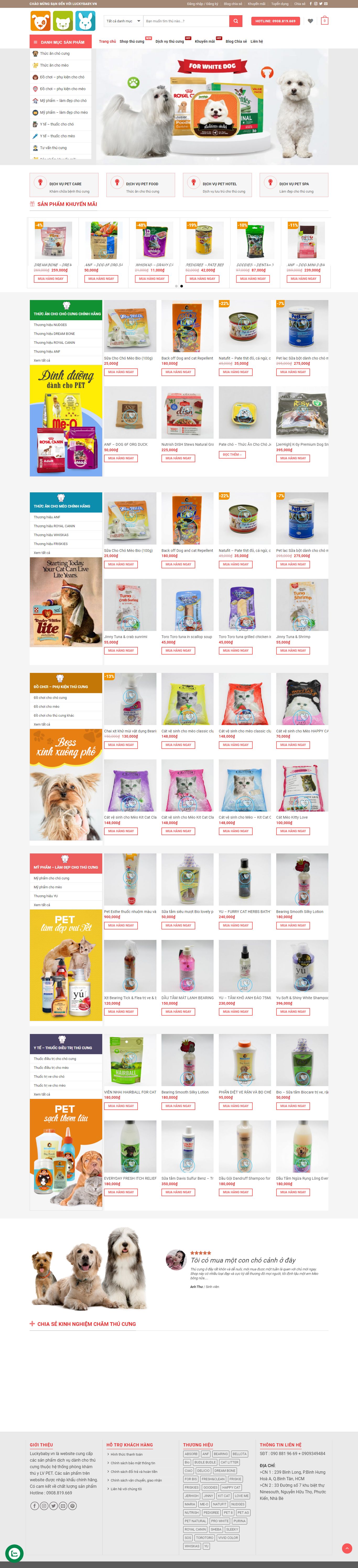 Thiết kế Website dịch vụ thú y - luckybaby.vn - VietWebGroup.Vn