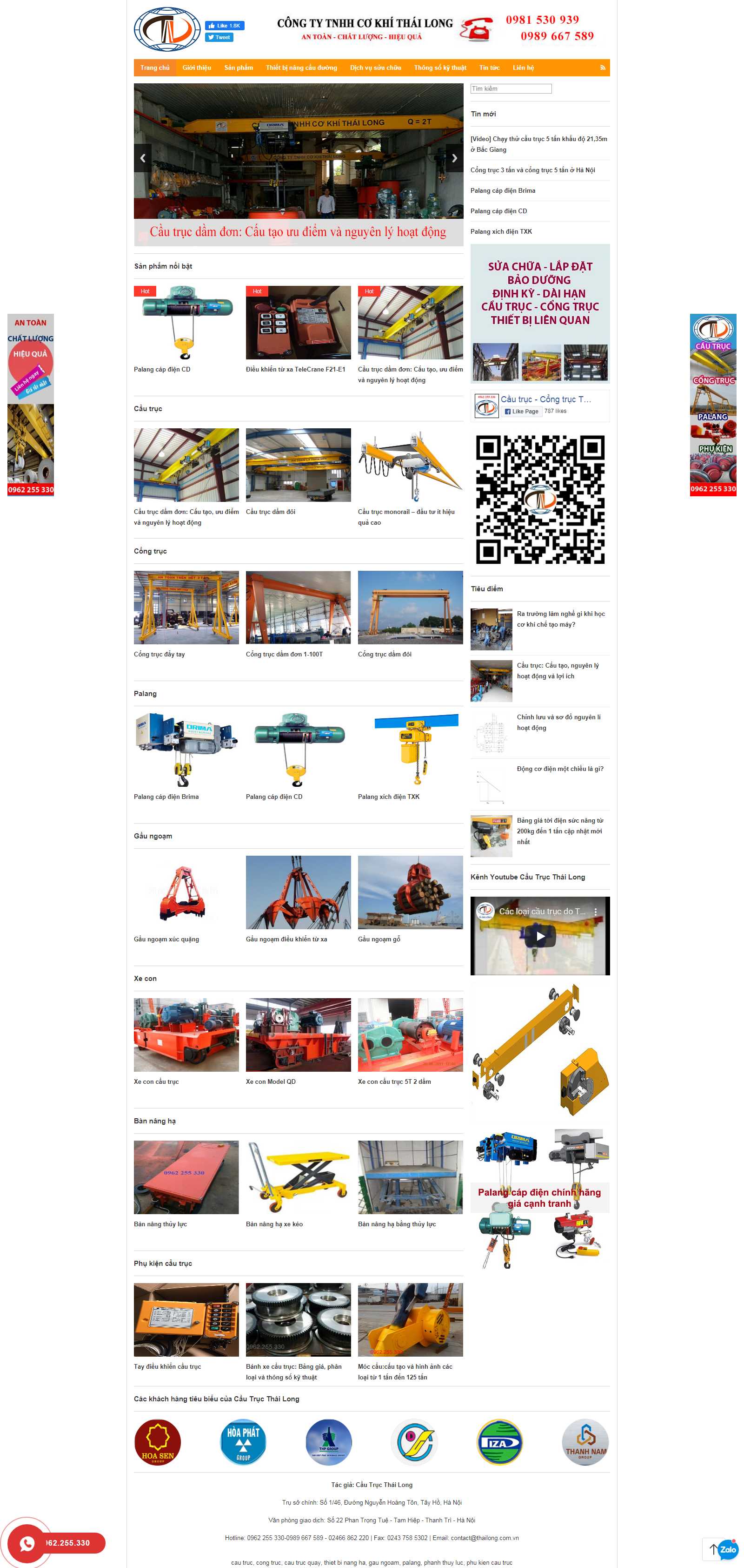 Thiết kế Website cơ khí - cautructhailong.com.vn - VietWebGroup.Vn