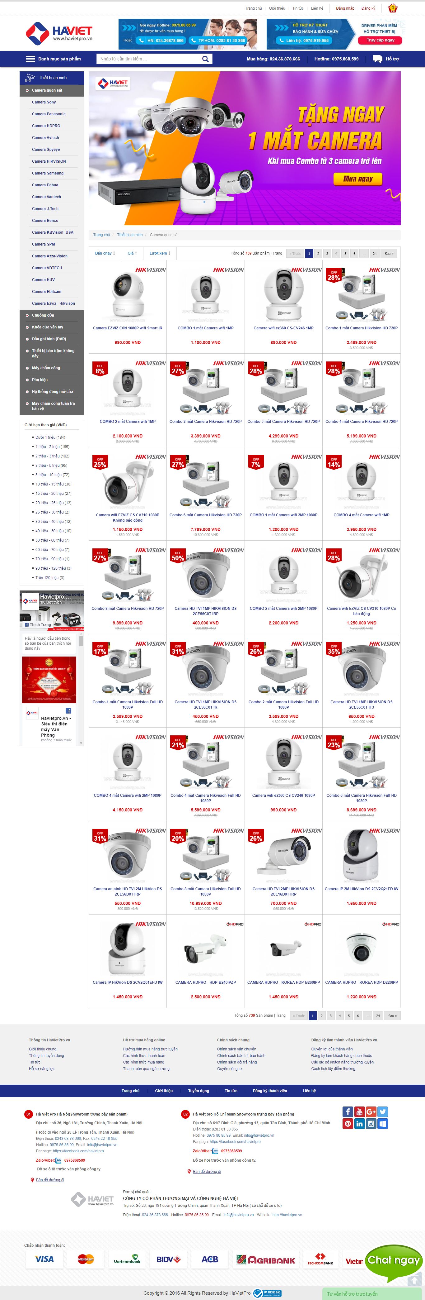 Thiết kế Website camera quan sát - havietpro.vn - VietWebGroup.Vn