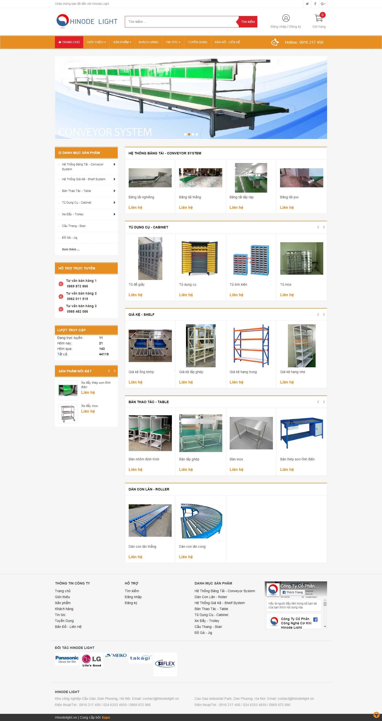 Thiết kế Website cơ khí - hinodelight.vn - VietWebGroup.Vn