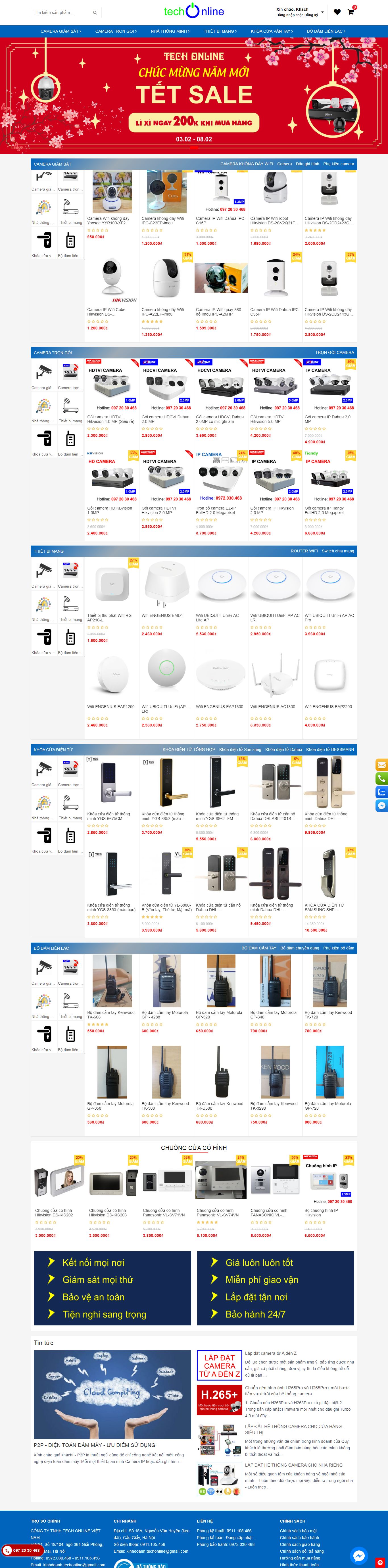 Thiết kế Website camera giám sát - www.techonline.vn - VietWebGroup.Vn