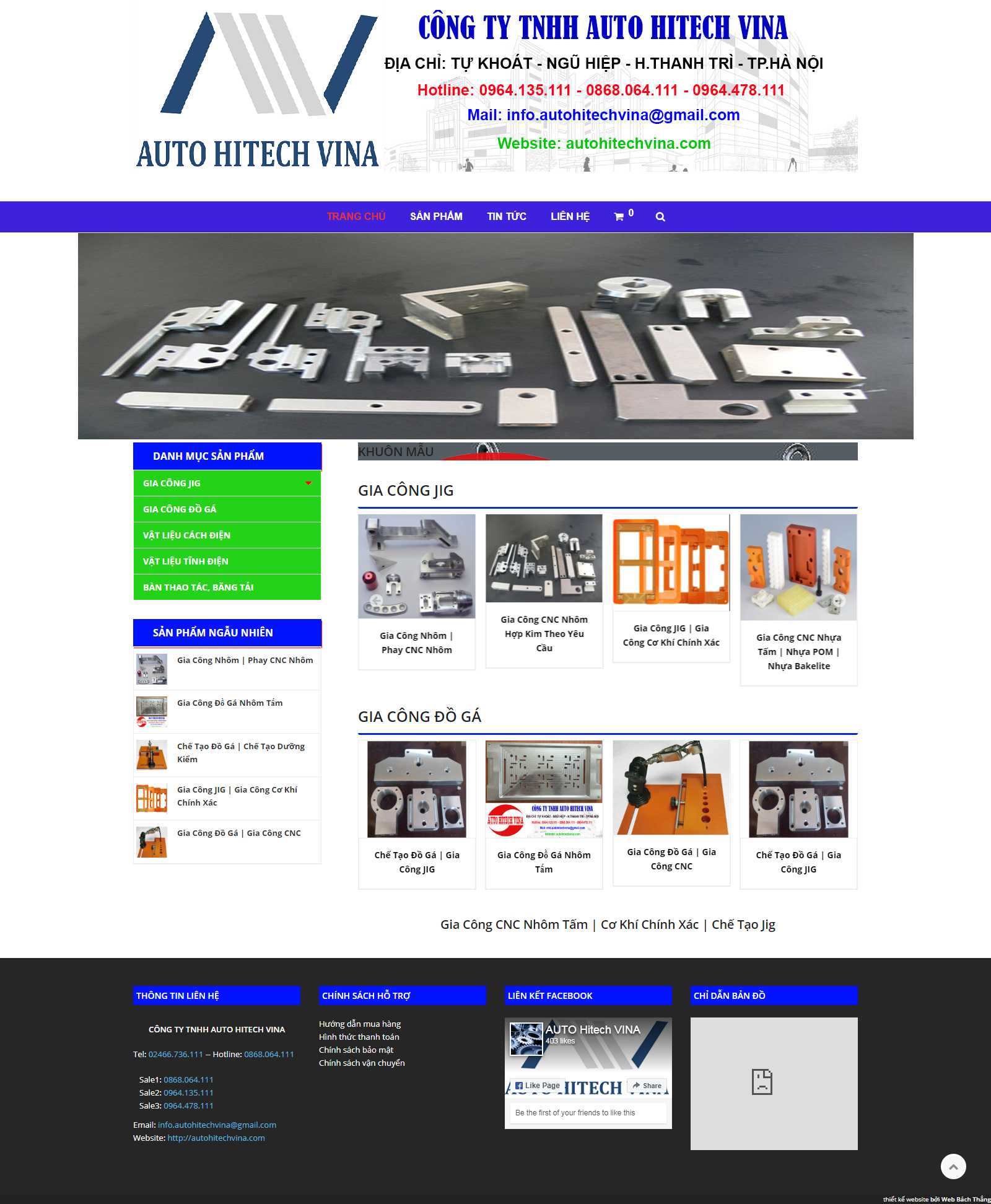 Thiết kế Website cơ khí - autohitechvina.com - VietWebGroup.Vn