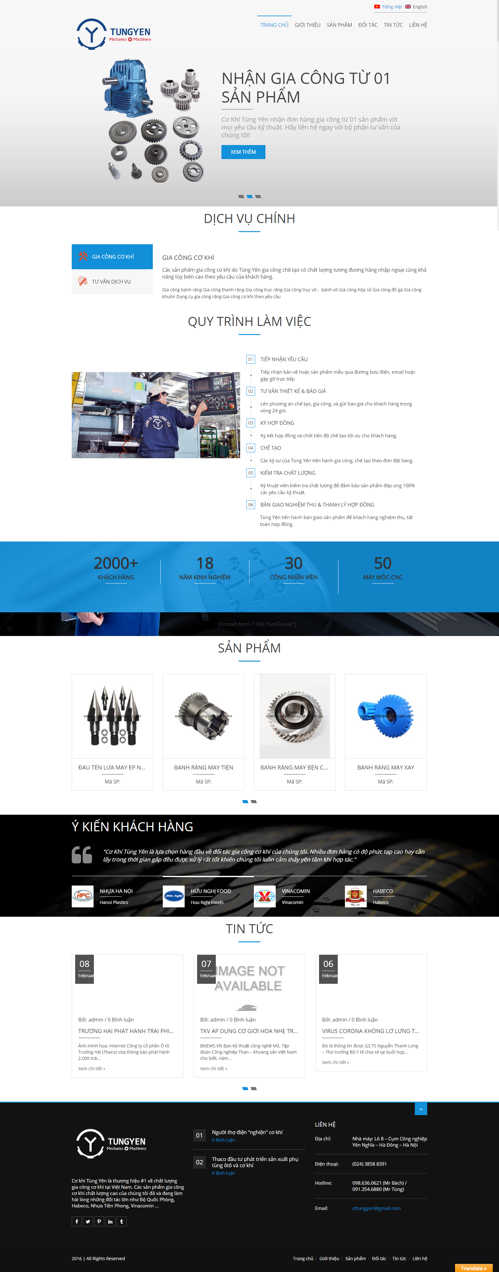 Thiết kế Website cơ khí - cokhitungyen.com.vn - VietWebGroup.Vn