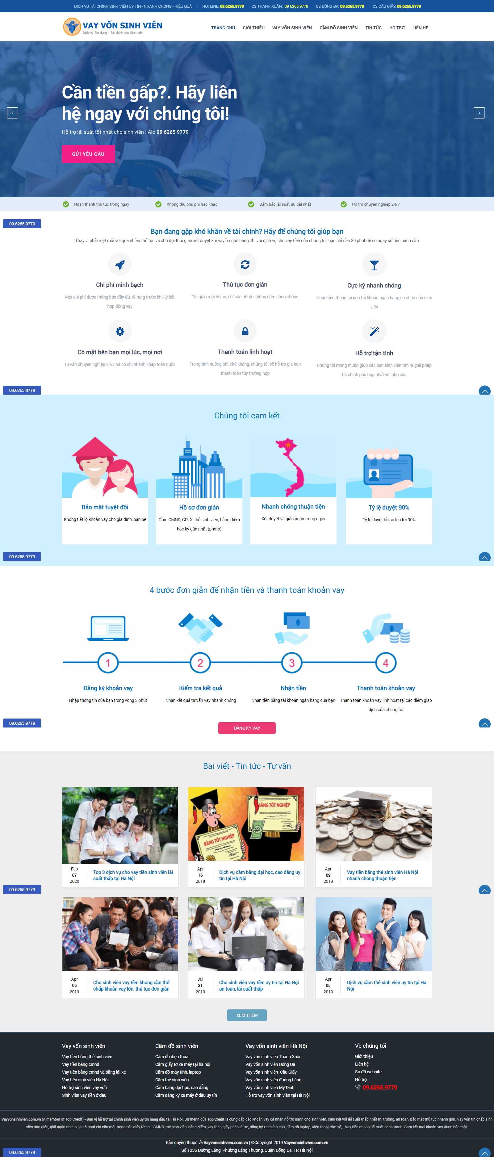 Thiết kế Website cầm đồ - vayvonsinhvien.com.vn - VietWebGroup.Vn