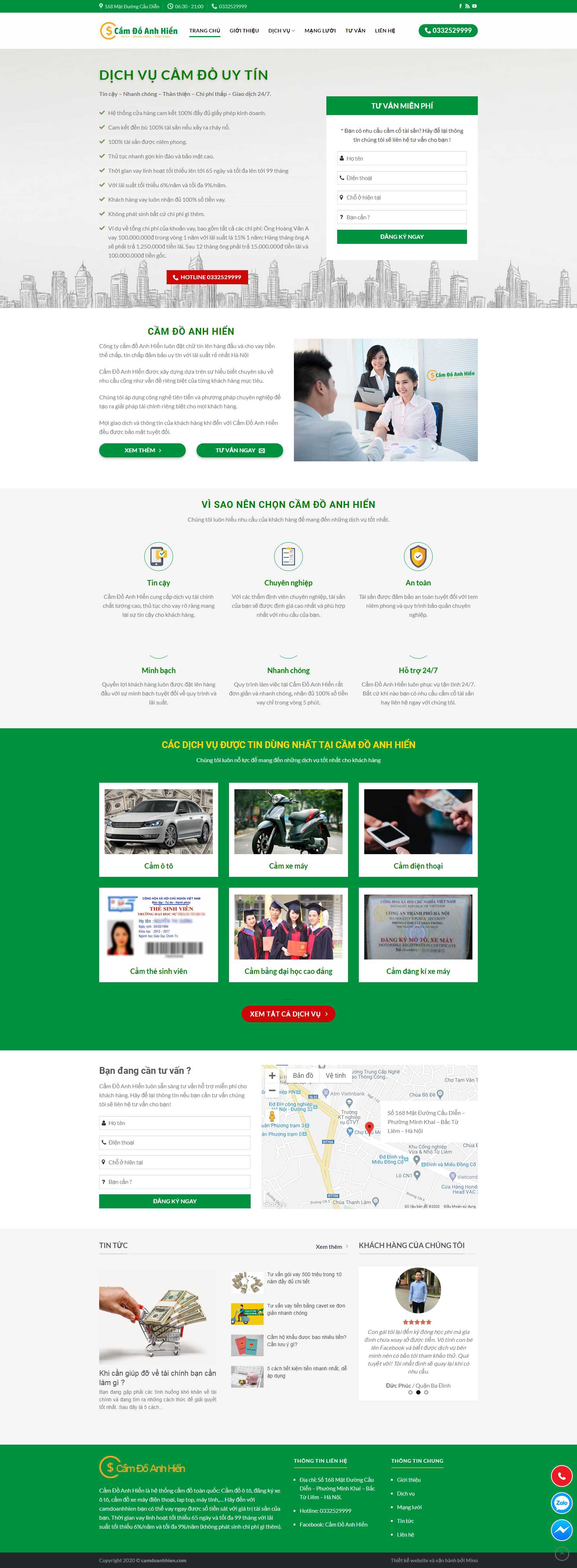 Thiết kế Website cầm đồ - camdoanhhien.com - VietWebGroup.Vn