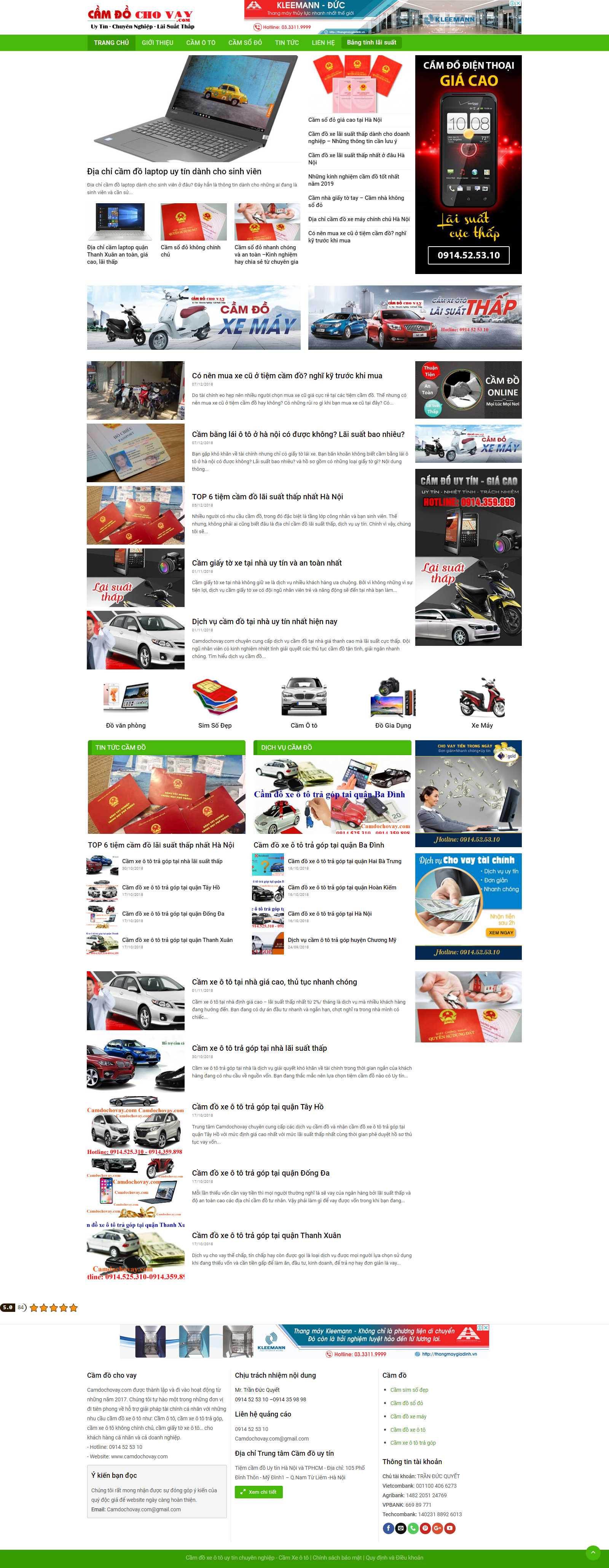 Thiết kế Website cầm đồ - camdochovay.com - VietWebGroup.Vn