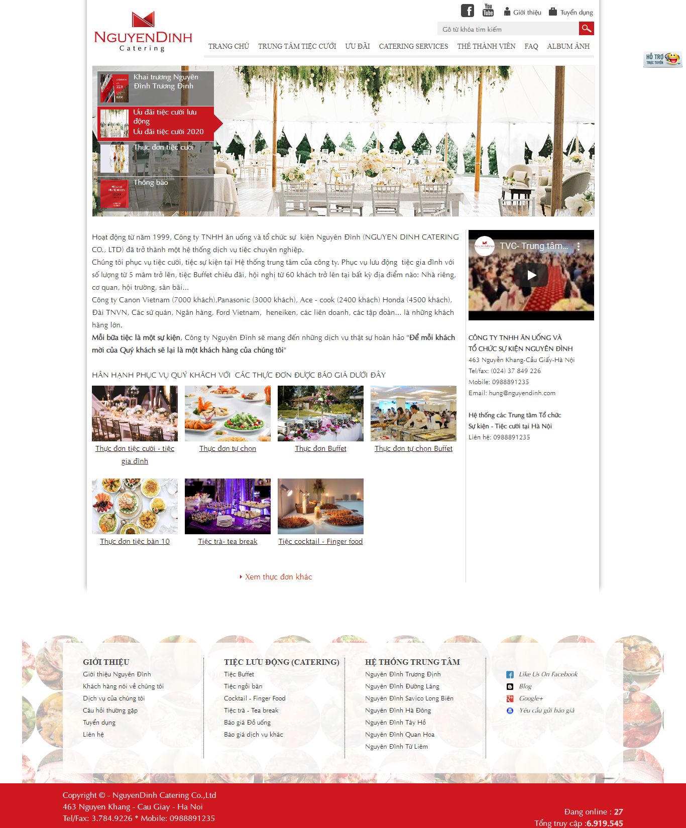 Thiết kế Website tiệc cưới - nguyendinh.com.vn - VietWebGroup.Vn
