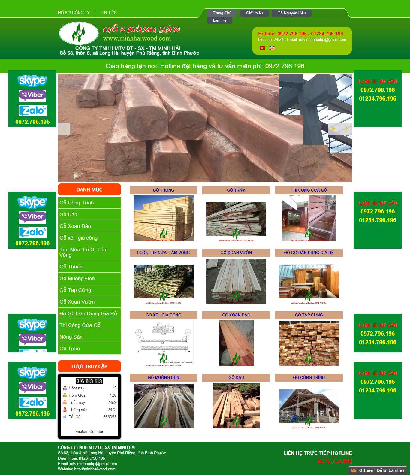 Thiết kế Website xưởng gỗ - minhhaiwood.com - VietWebGroup.Vn