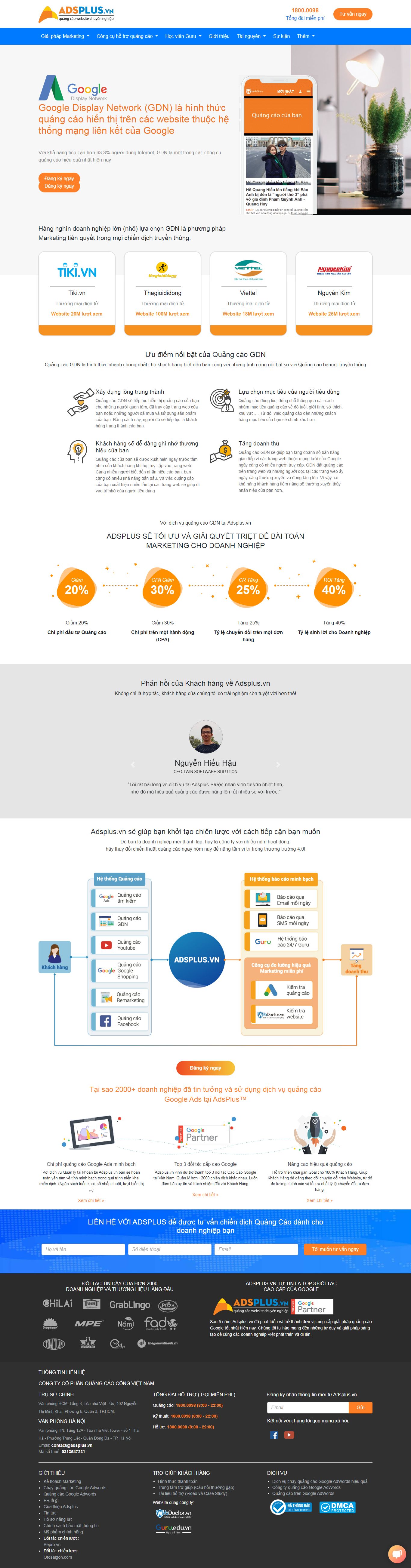 Thiết kế Website quảng cáo banner - adsplus.vn - VietWebGroup.Vn