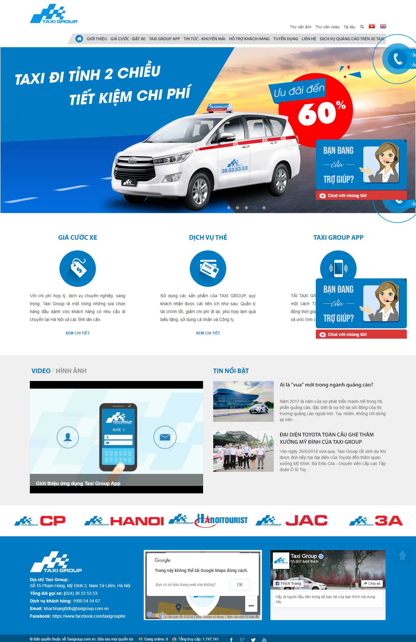 Thiết kế Website hãng taxi - taxigroup.com.vn - VietWebGroup.Vn