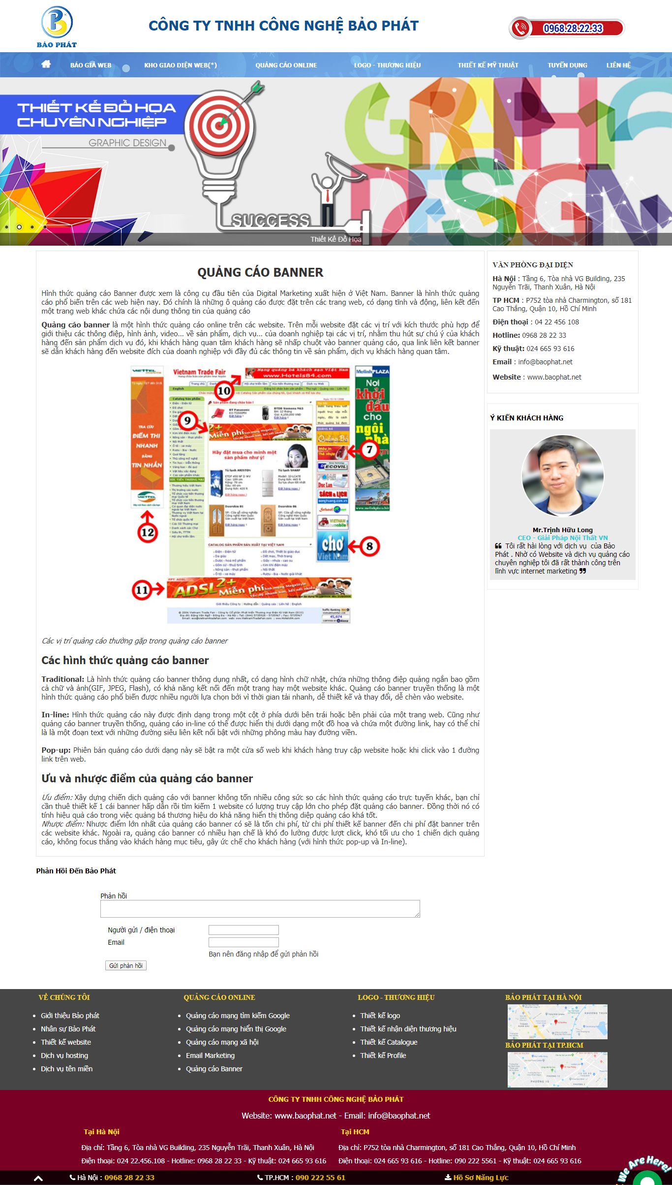 Thiết kế Website quảng cáo banner - baophat.net - VietWebGroup.Vn
