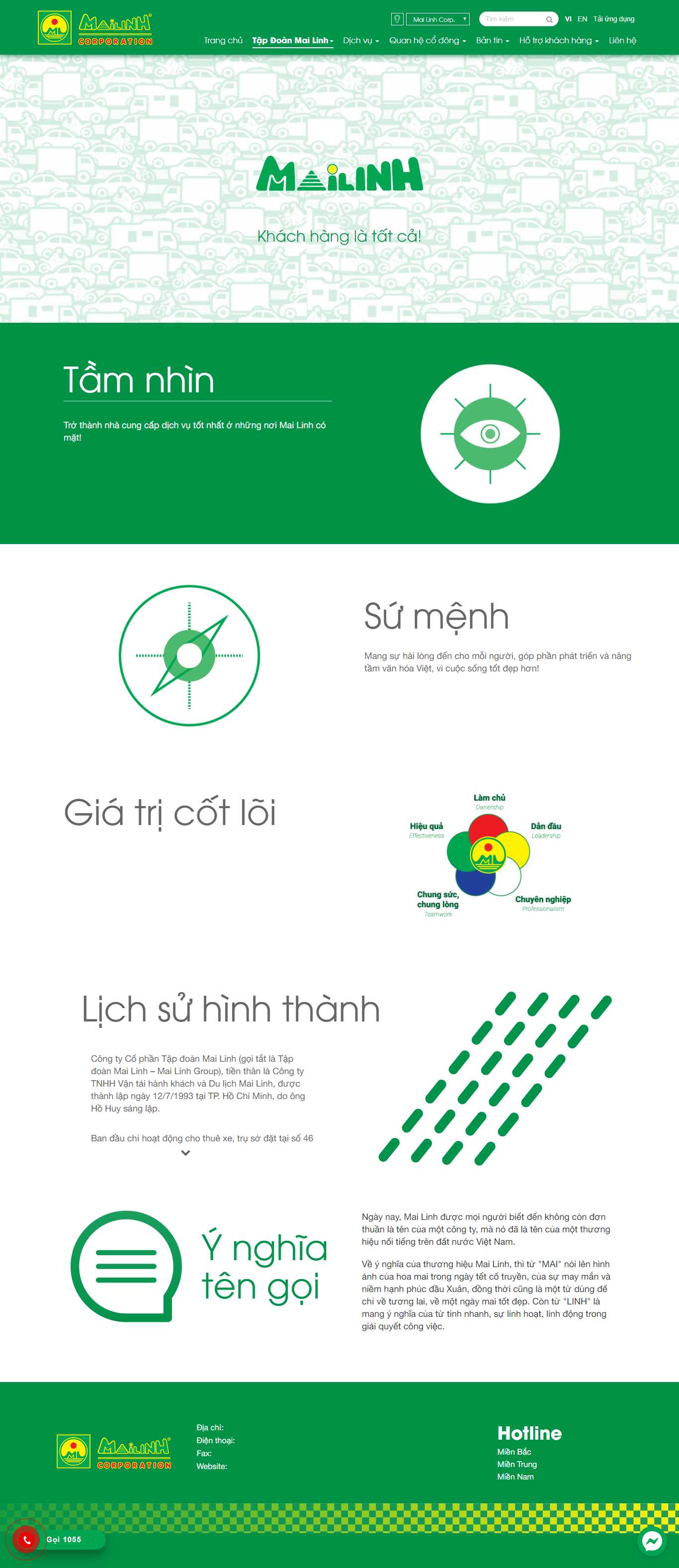 Thiết kế Website hãng taxi - mailinh.vn - VietWebGroup.Vn