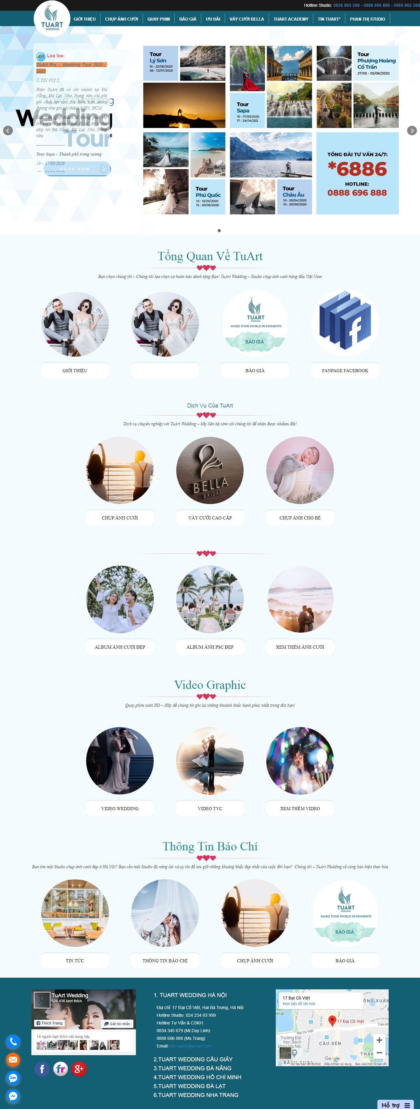 Thiết kế Website chụp ảnh cưới - tuarts.net - VietWebGroup.Vn