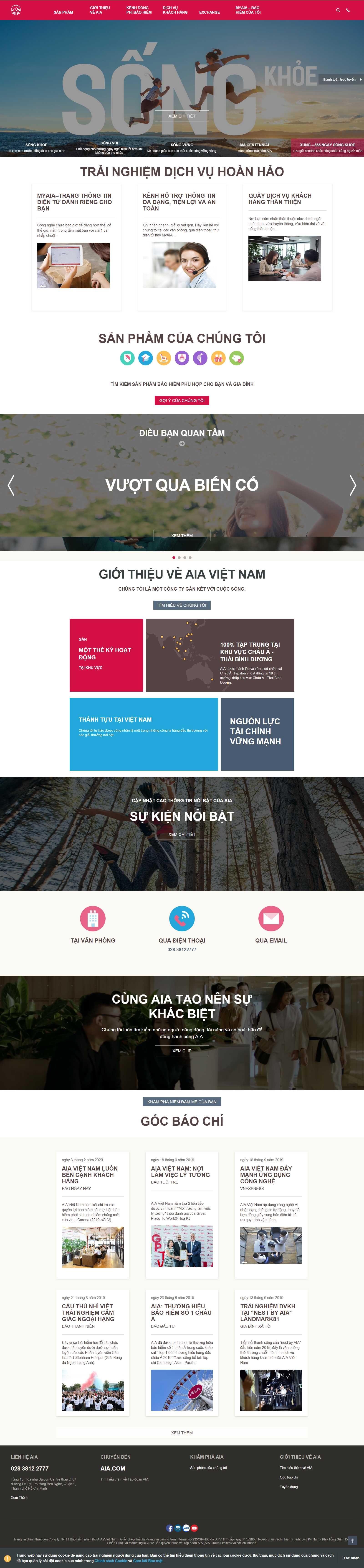 Thiết kế Website bảo hiểm - www.aia.com.vn - VietWebGroup.Vn