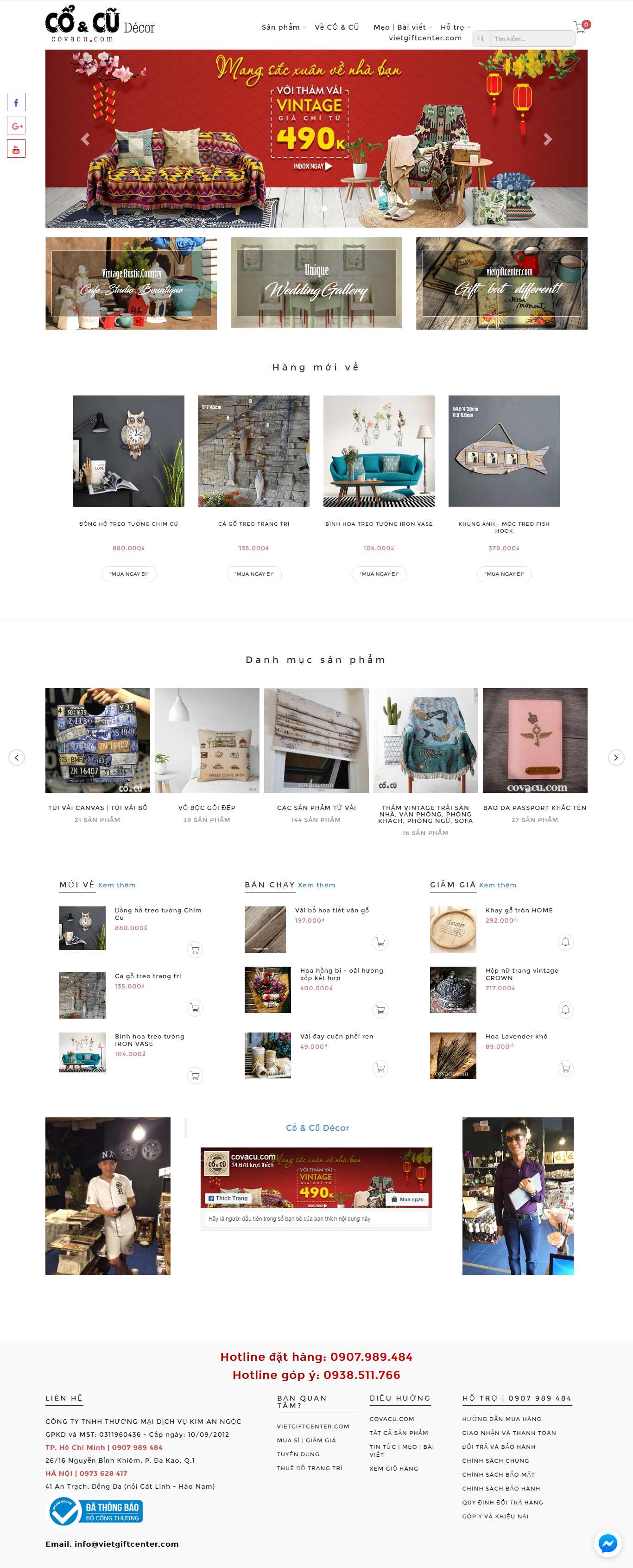 Thiết kế Website đồ handmade - covacu.com - VietWebGroup.Vn