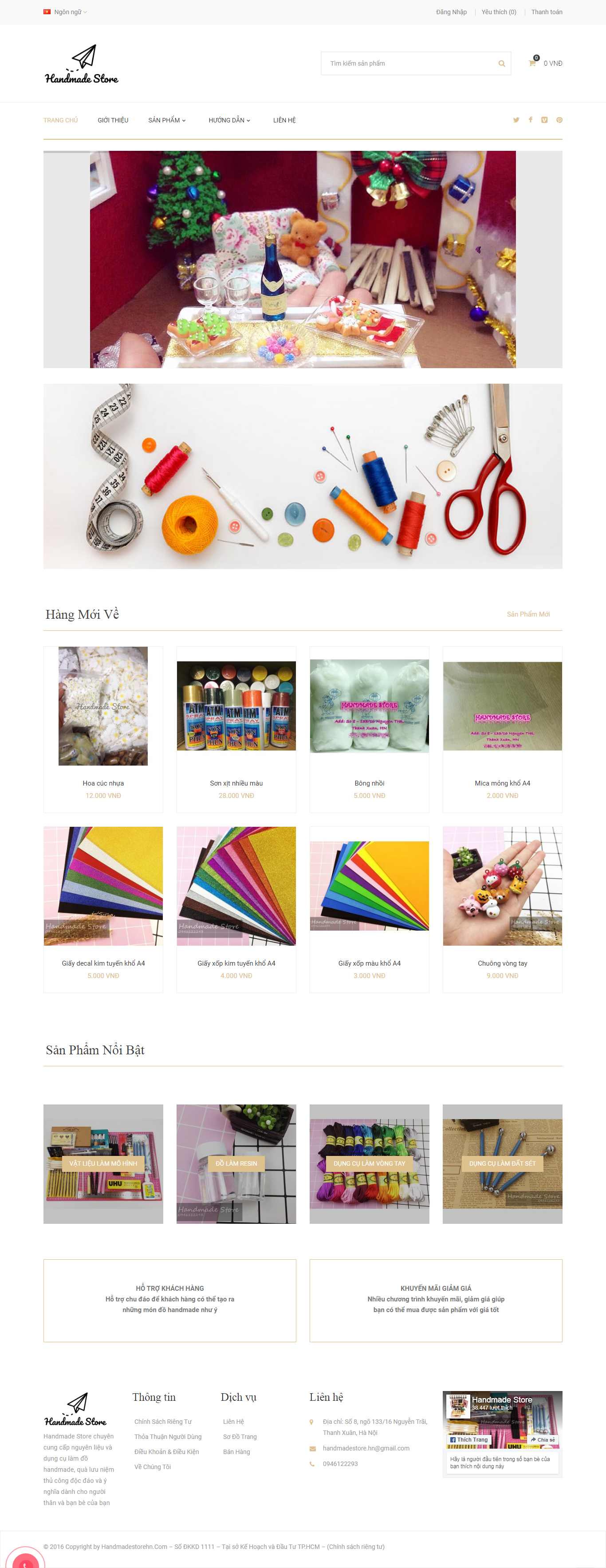 Thiết kế Website đồ handmade - handmadestorehn.com - VietWebGroup.Vn