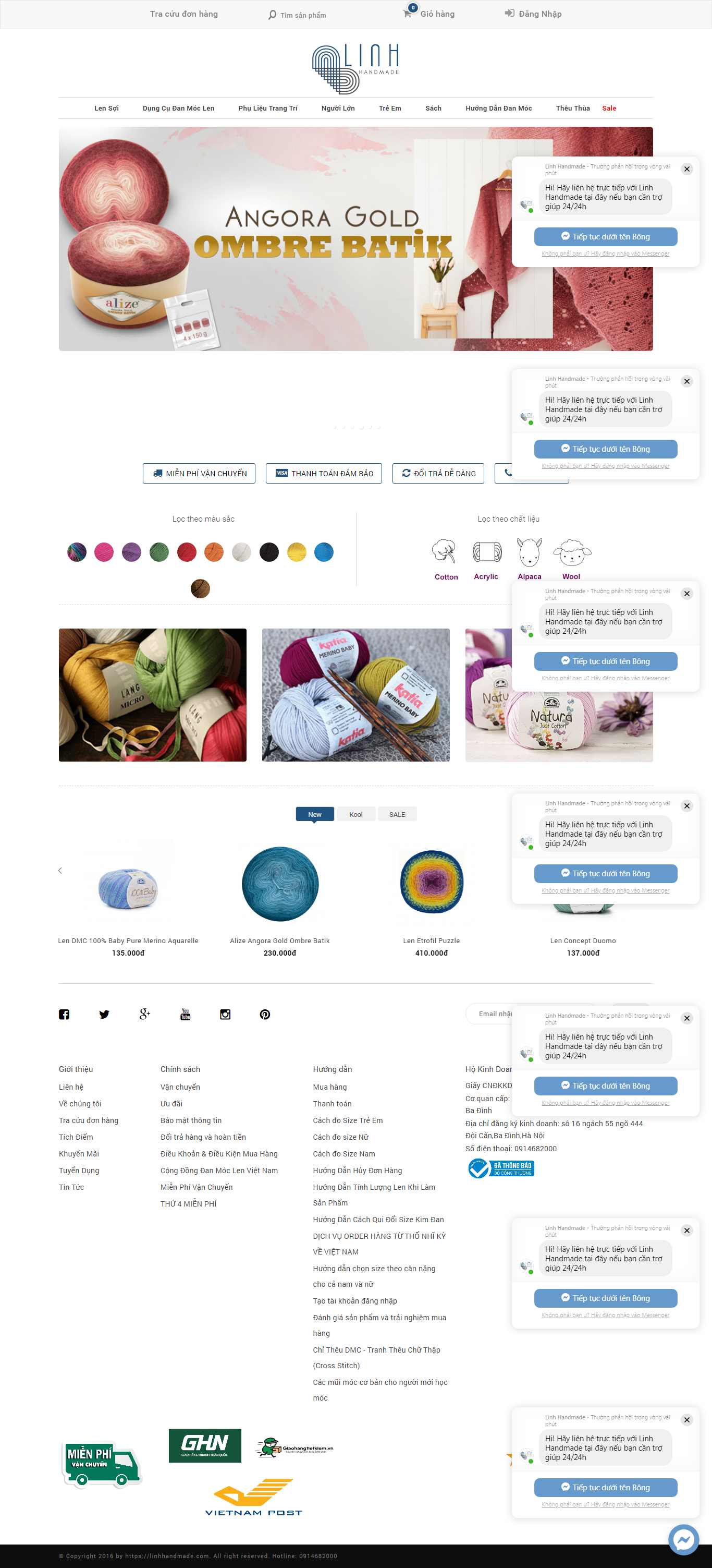 Thiết kế Website đồ handmade - linhhandmade.com - VietWebGroup.Vn