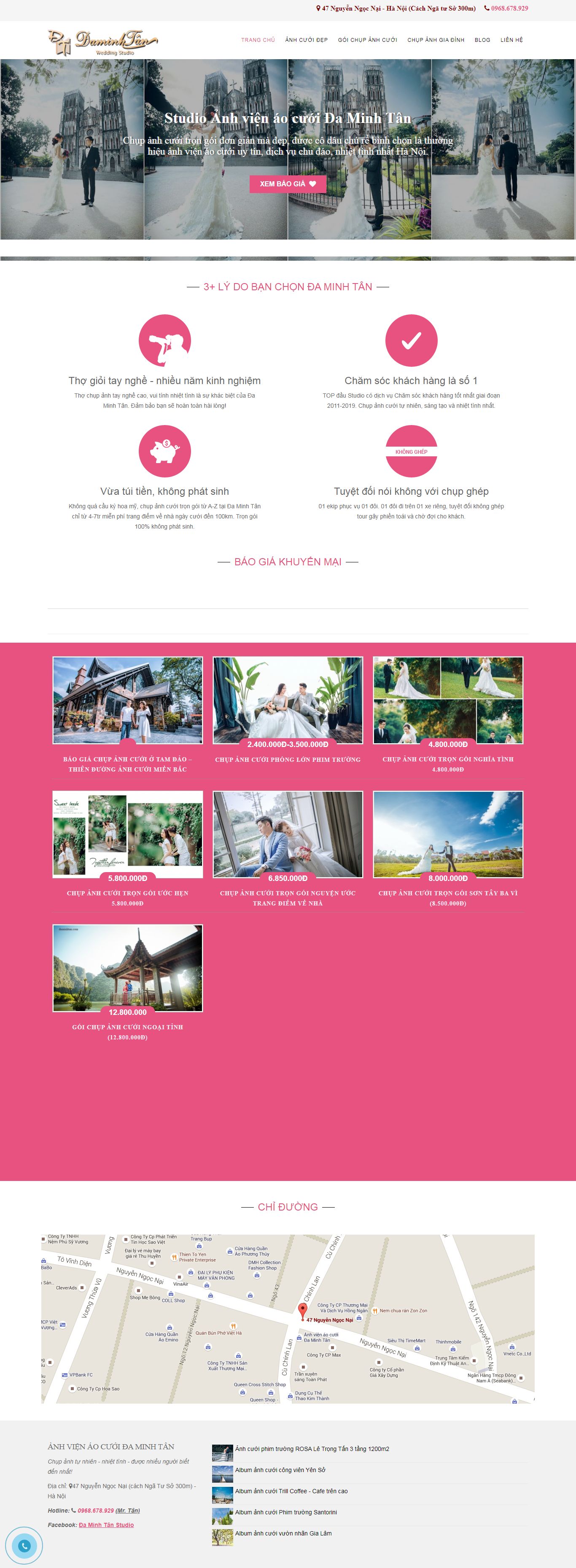 Thiết kế Website chụp ảnh cưới - daminhtan.com - VietWebGroup.Vn
