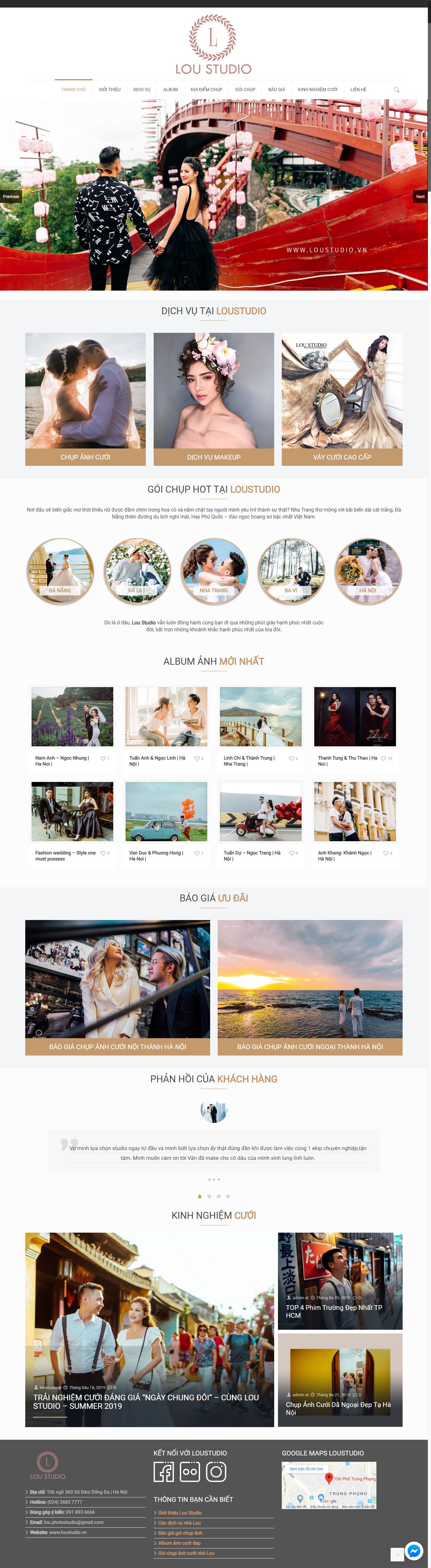 Thiết kế Website chụp ảnh cưới - loustudio.vn - VietWebGroup.Vn