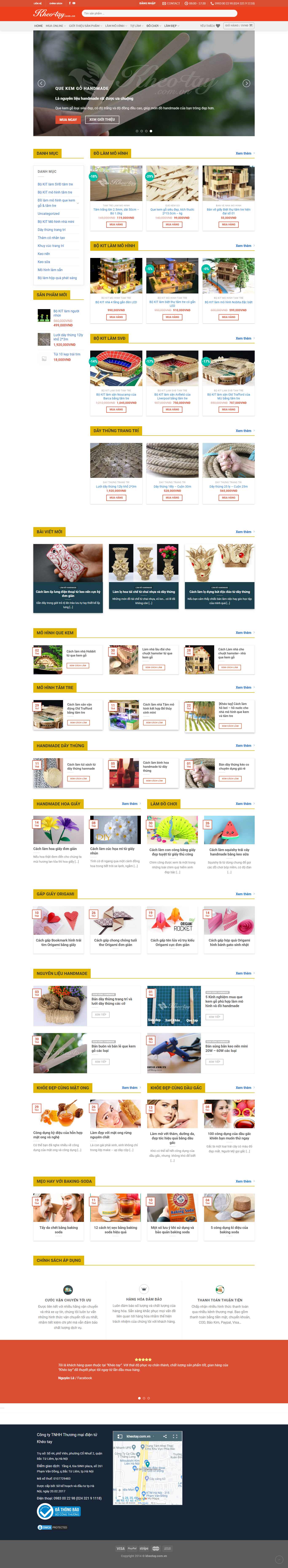 Thiết kế Website đồ handmade - kheotay.com.vn - VietWebGroup.Vn