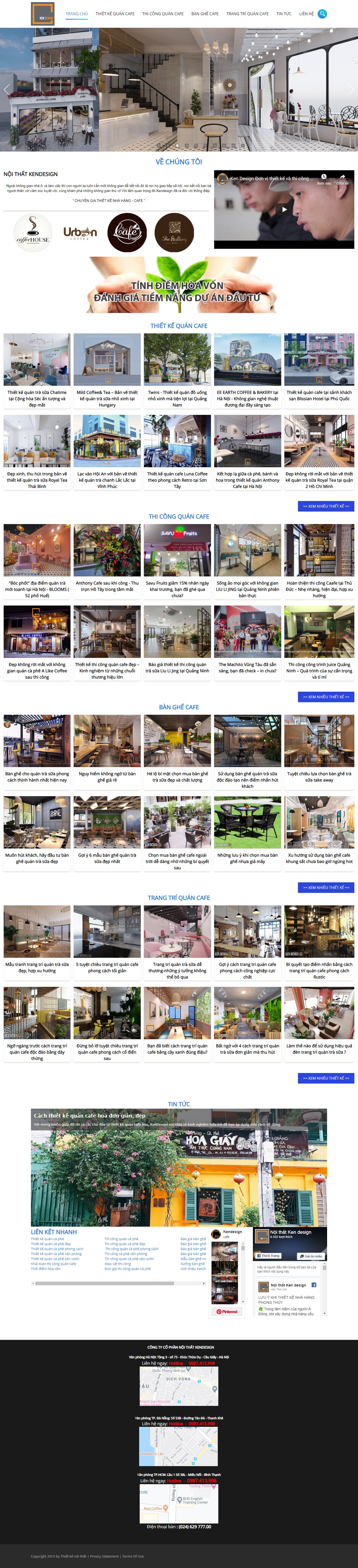 Thiết kế Website quán cafe - noithatcaphe.vn - VietWebGroup.Vn