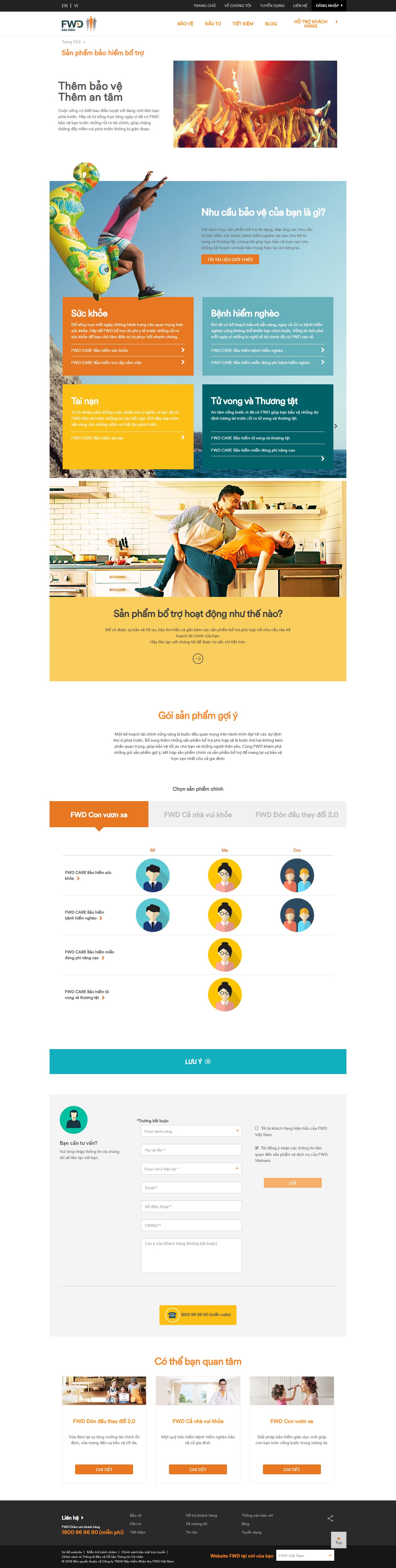 Thiết kế Website sản phẩm - www.fwd.com.vn - VietWebGroup.Vn