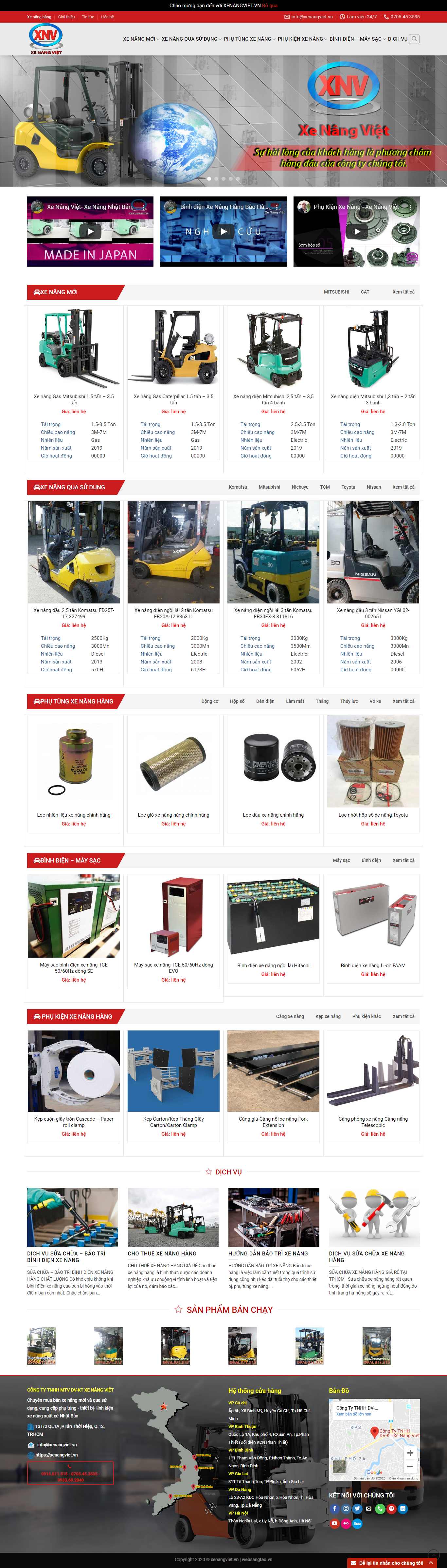 Thiết kế Website xe nâng - xenangviet.vn - VietWebGroup.Vn