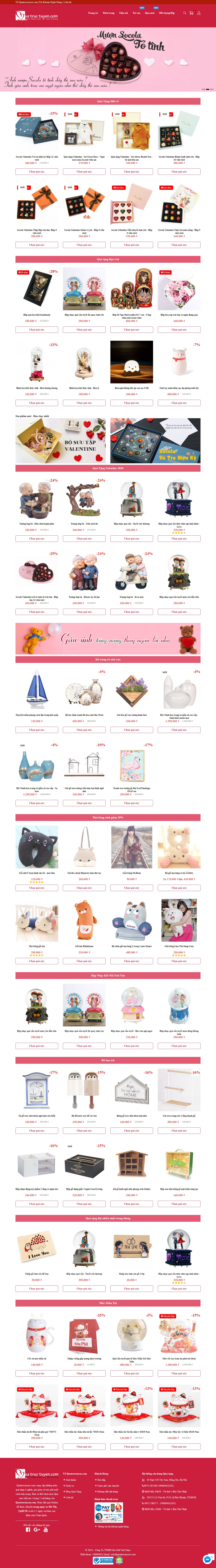 Thiết kế Website quà tặng - quatructuyen.com - VietWebGroup.Vn