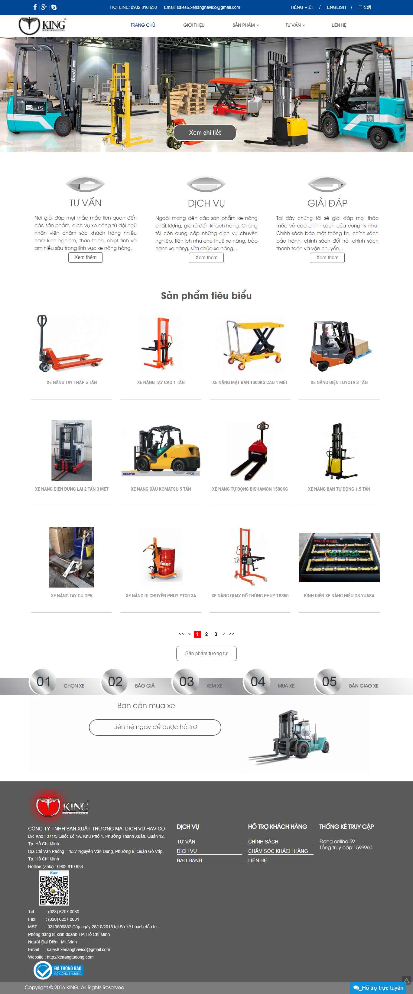 Thiết kế Website xe nâng - xenangtudong.com - VietWebGroup.Vn