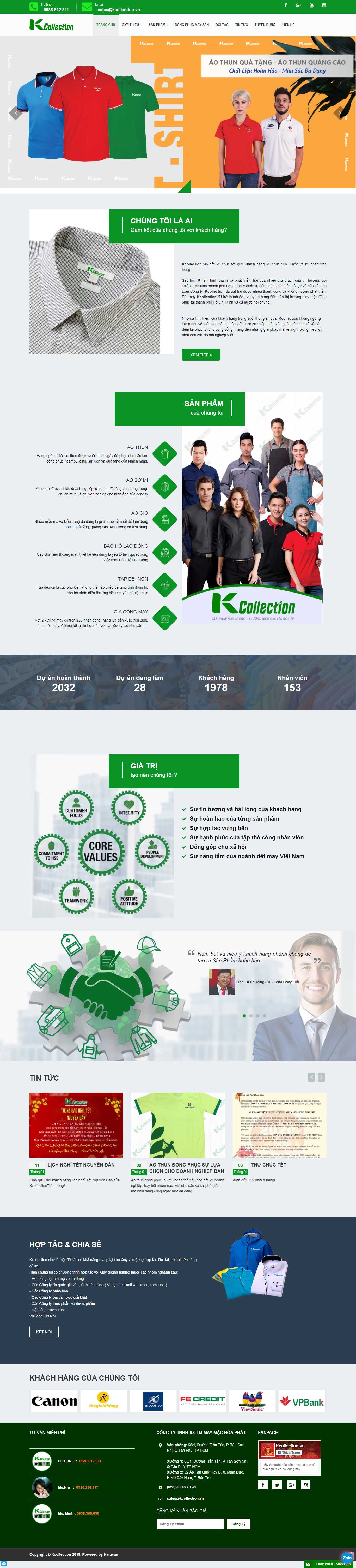 Thiết kế Website may mặc - kcollection.vn - VietWebGroup.Vn