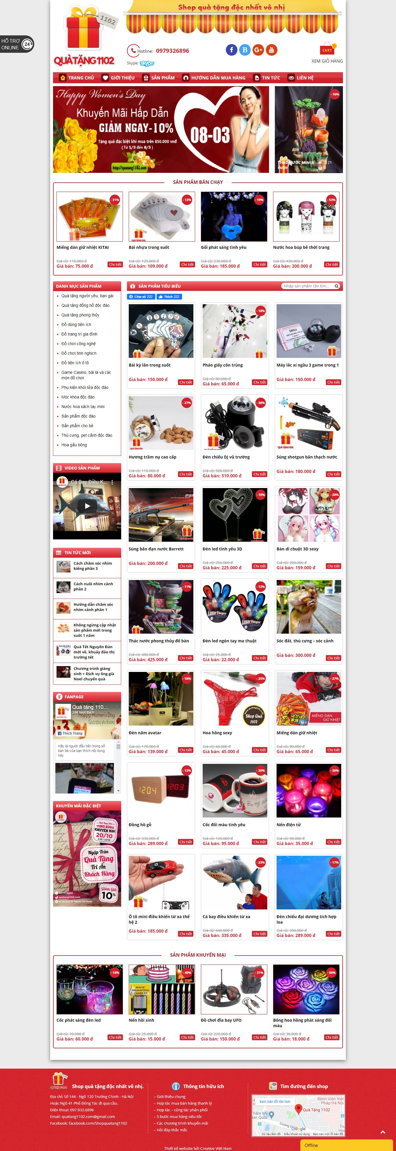 Thiết kế Website quà tặng - quatang1102.com - VietWebGroup.Vn