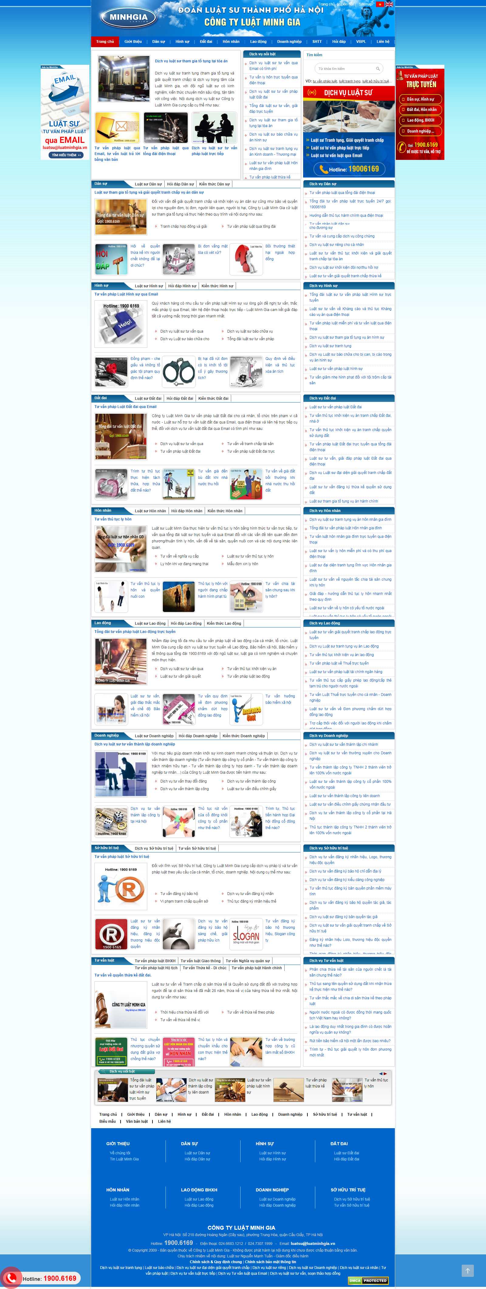 Thiết kế Website tư vấn luật - luatminhgia.com.vn - VietWebGroup.Vn