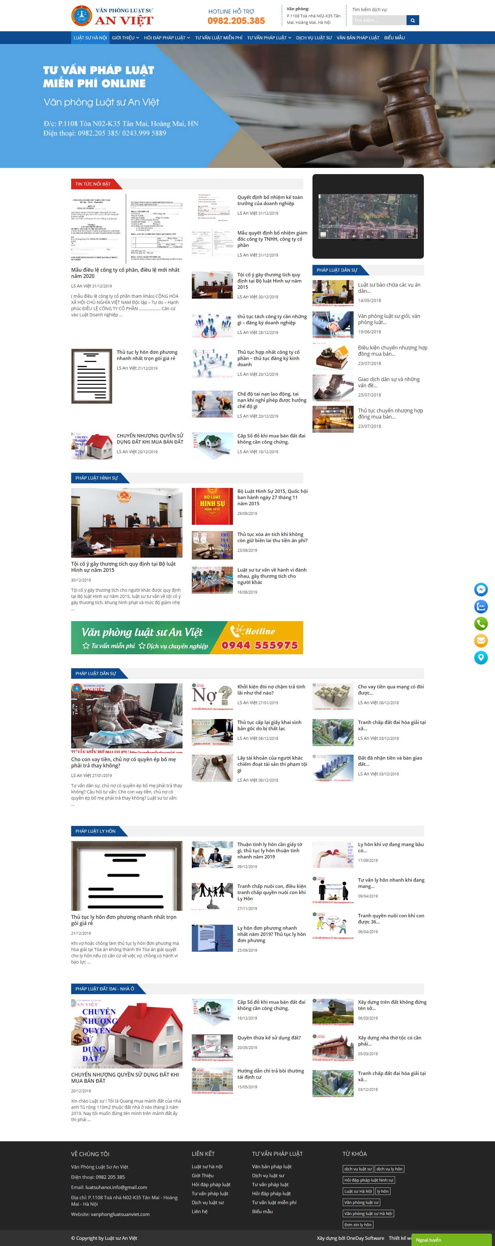 Thiết kế Website tư vấn luật - vanphongluatsuanviet.com - VietWebGroup.Vn