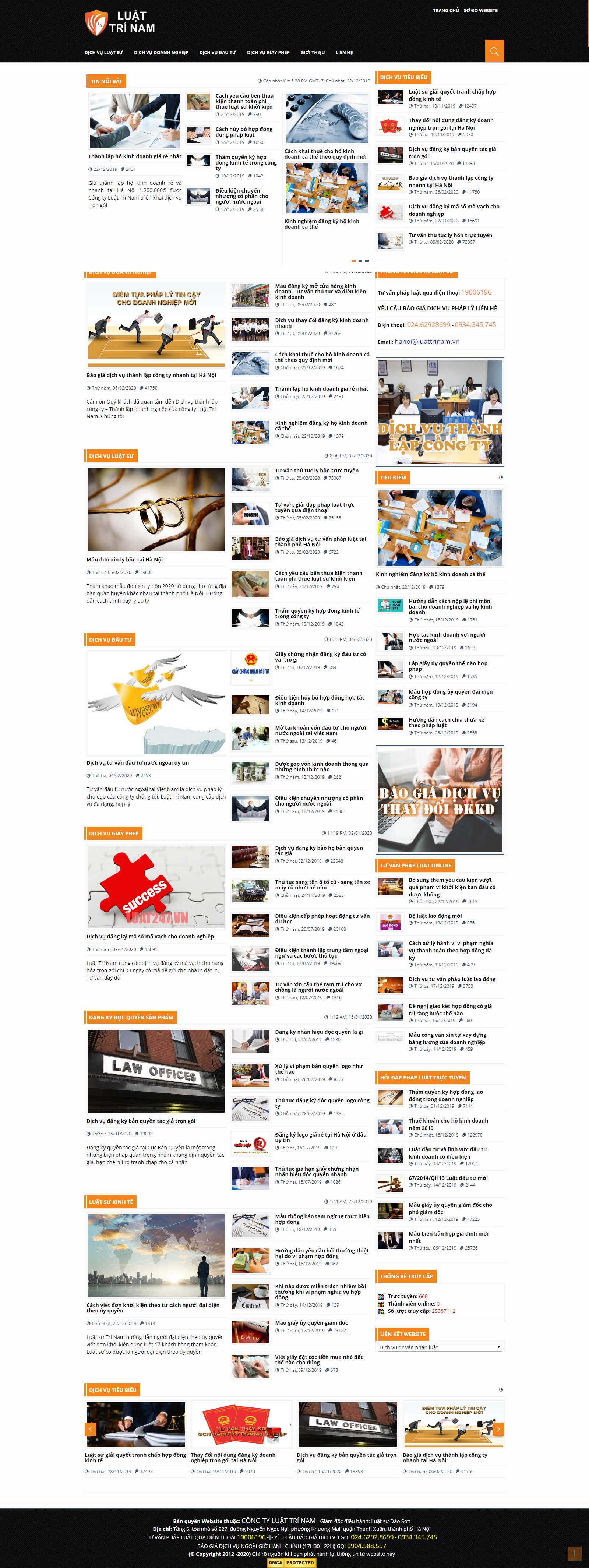 Thiết kế Website tư vấn luật - luat247.vn - VietWebGroup.Vn