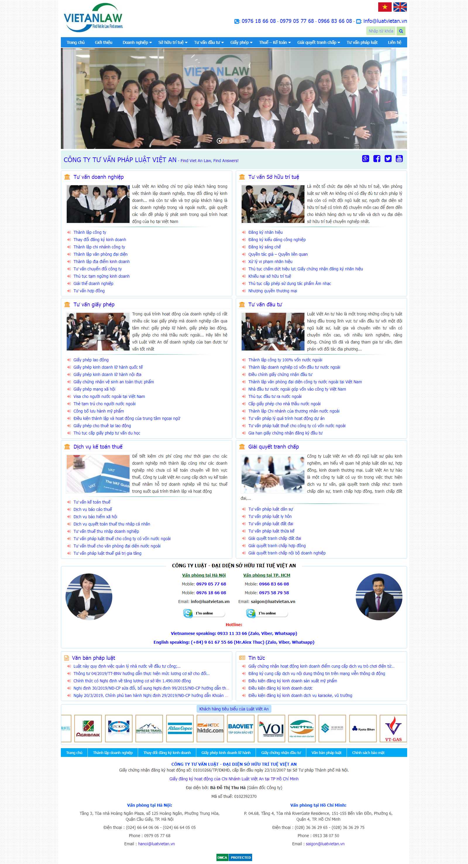 Thiết kế Website tư vấn luật - luatvietan.vn - VietWebGroup.Vn