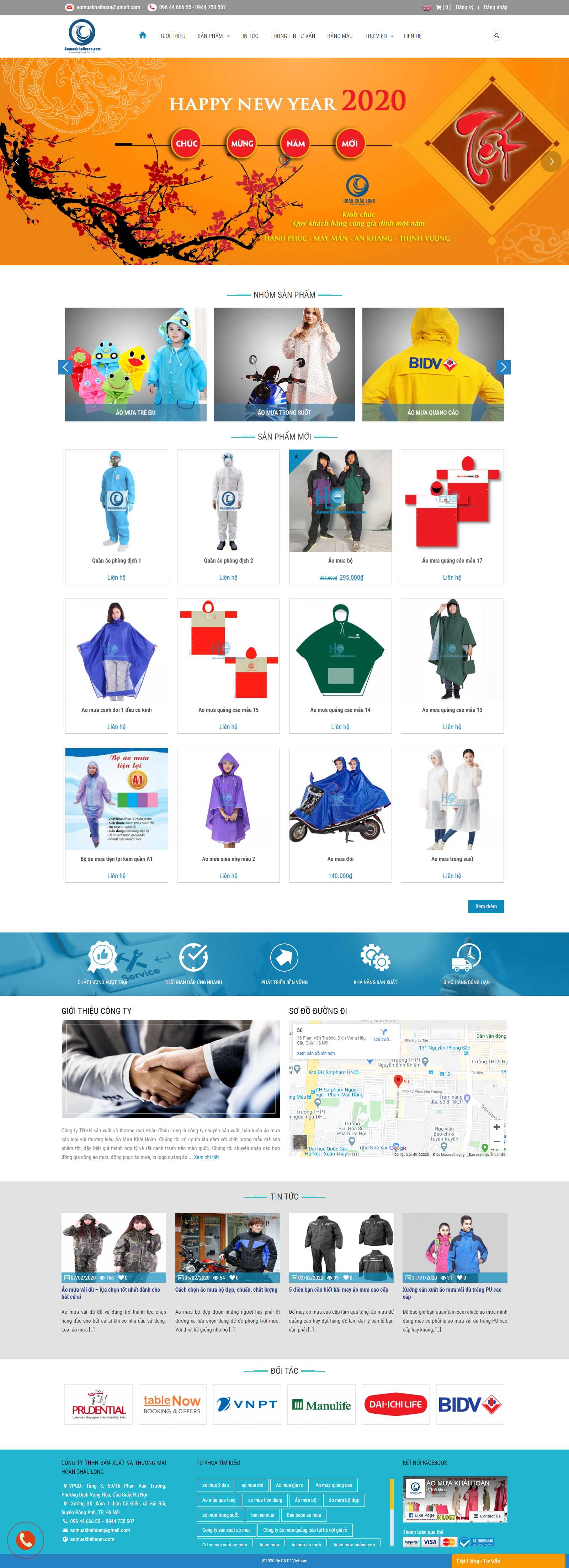 Thiết kế Website áo mưa - aomuakhaihoan.com - VietWebGroup.Vn