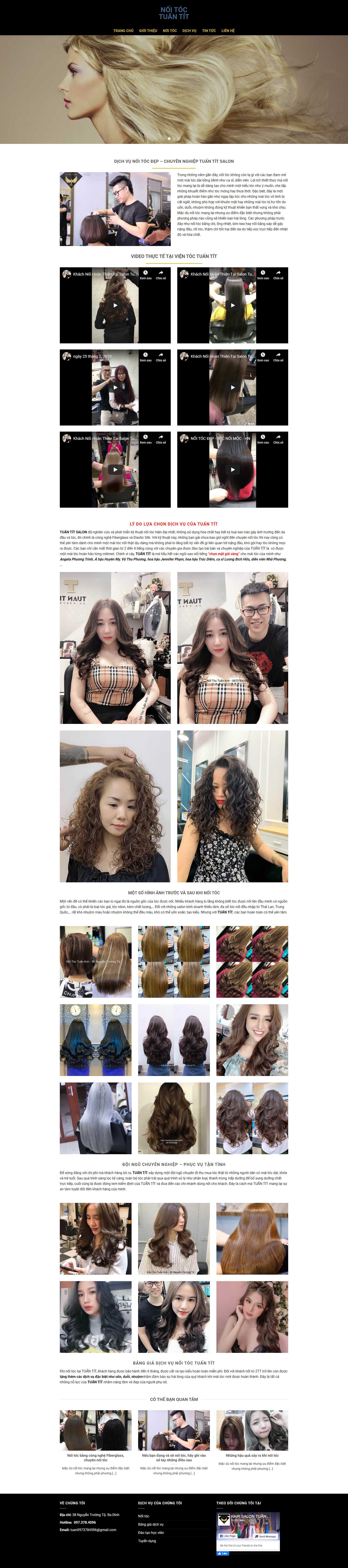 Thiết kế Website hair salon - vientoctuantit.com - VietWebGroup.Vn