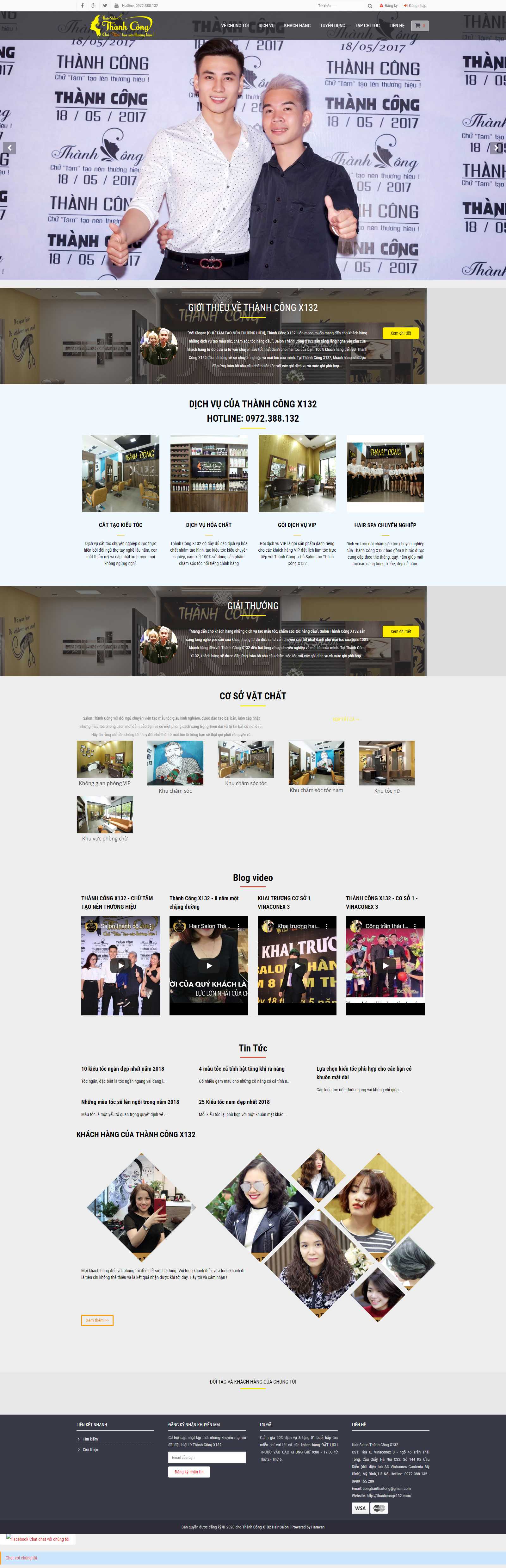 Thiết kế Website hair salon - thanhcongx132.com - VietWebGroup.Vn