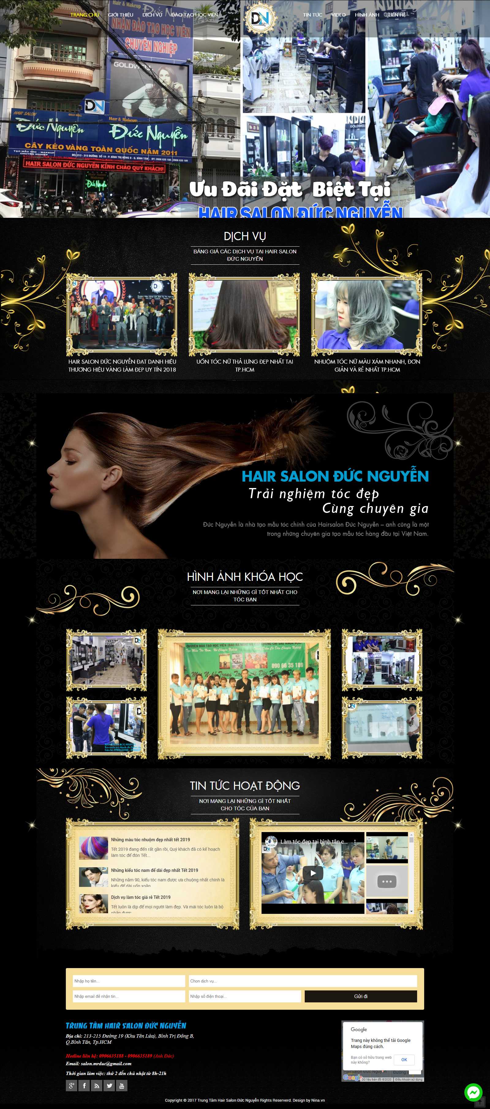 Thiết kế Website hair salon - hairsalonducnguyen.com - VietWebGroup.Vn