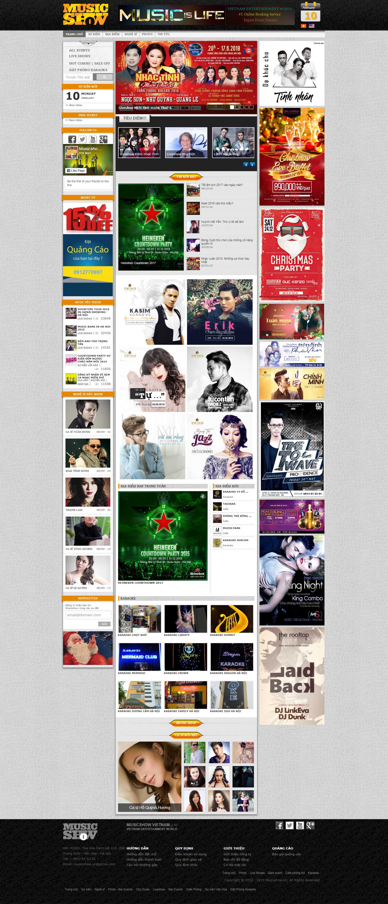 Thiết kế Website quán karaoke - musicshow.vn - VietWebGroup.Vn