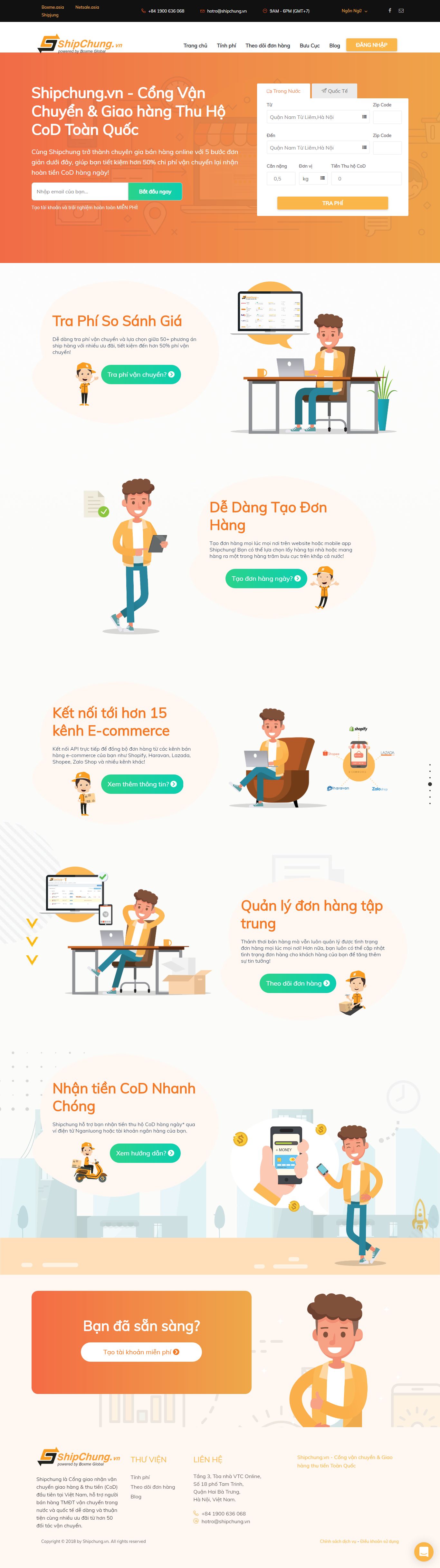 Thiết kế Website giao hàng - www.shipchung.vn - VietWebGroup.Vn