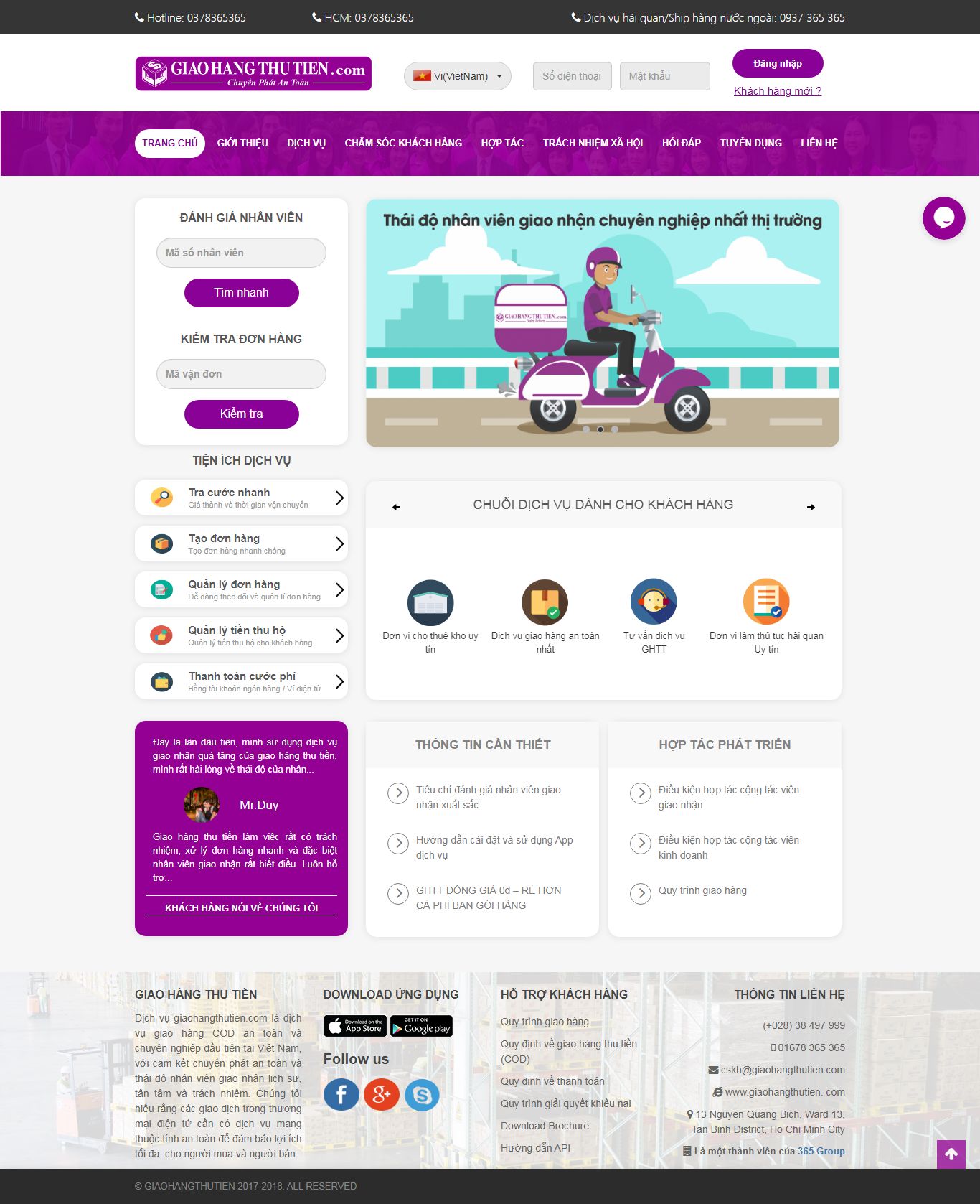 Thiết kế Website ship hàng - giaohangthutien.com - VietWebGroup.Vn