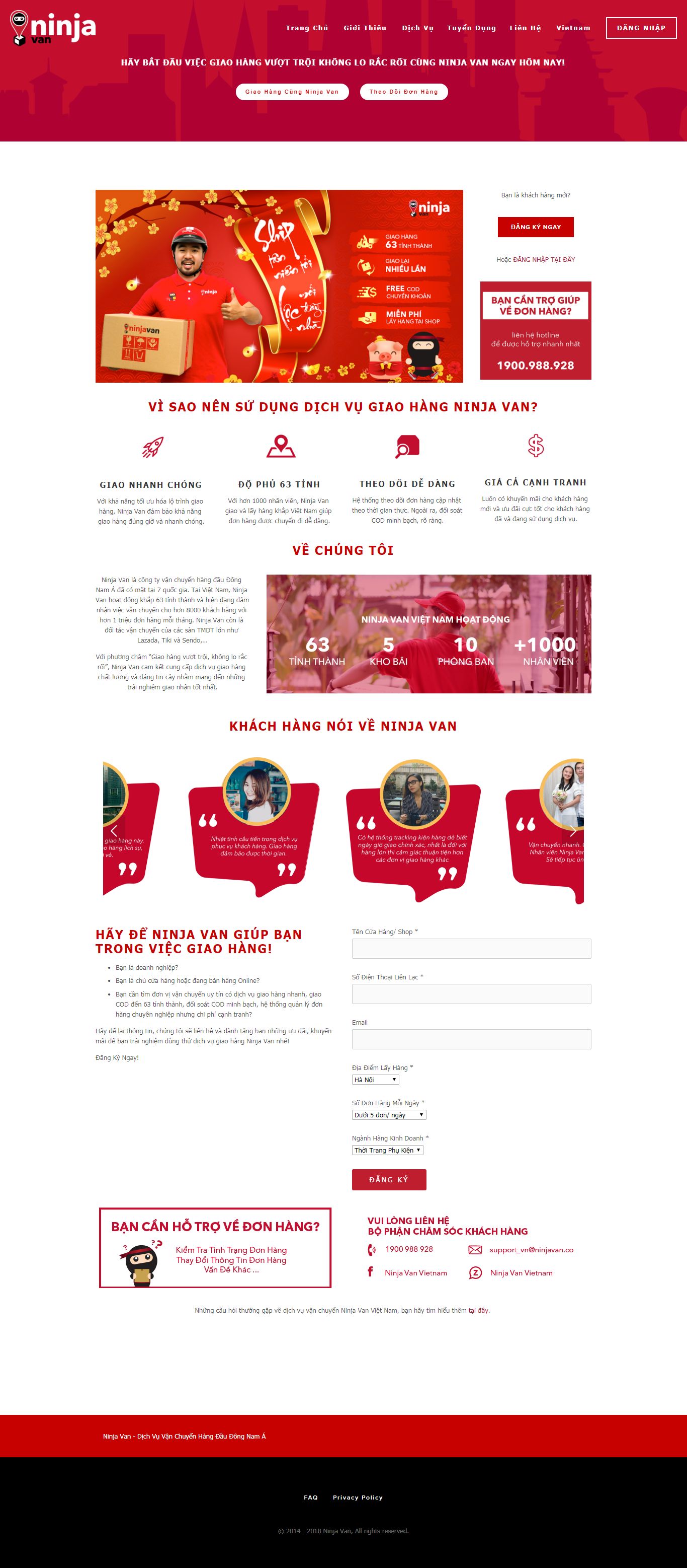 Thiết kế Website ship hàng - www2.ninjavan.co - VietWebGroup.Vn