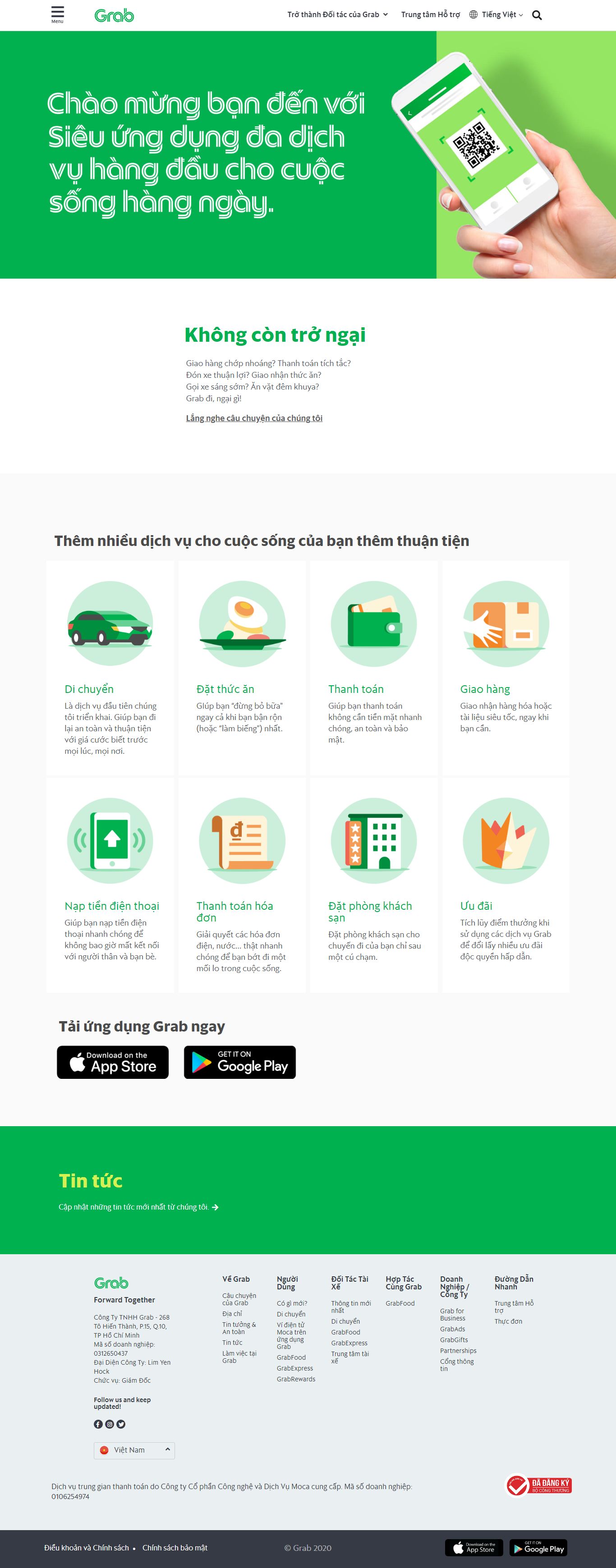 Thiết kế Website ship hàng - www.grab.com - VietWebGroup.Vn