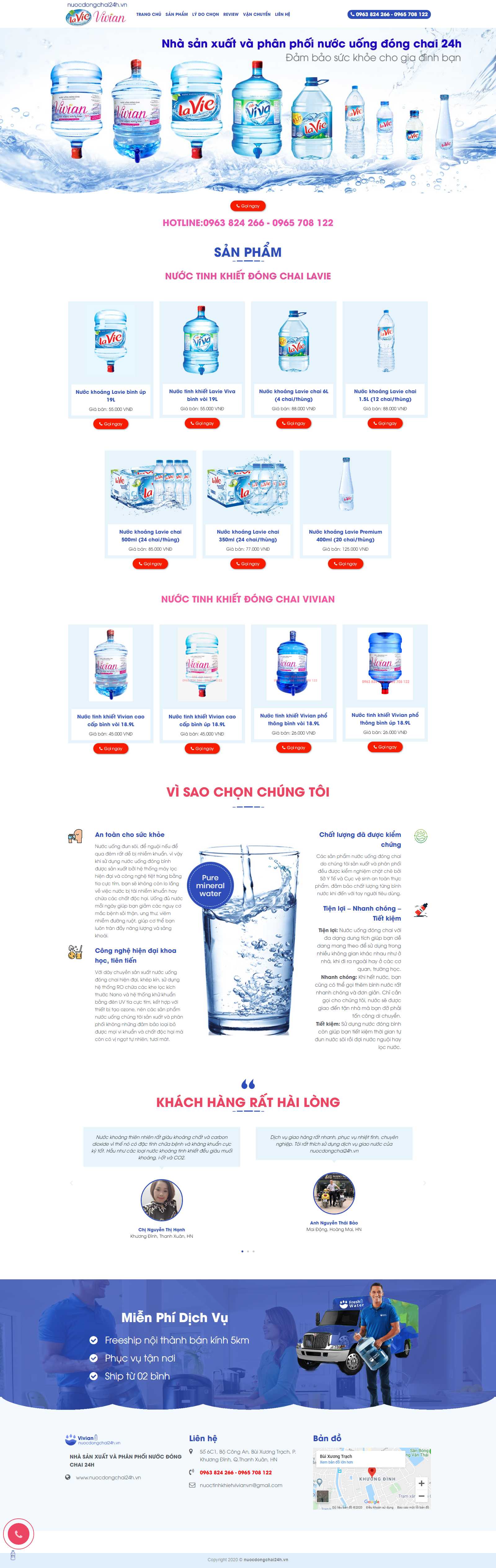 Thiết kế Website nước uống - nuocdongchai24h.vn - VietWebGroup.Vn