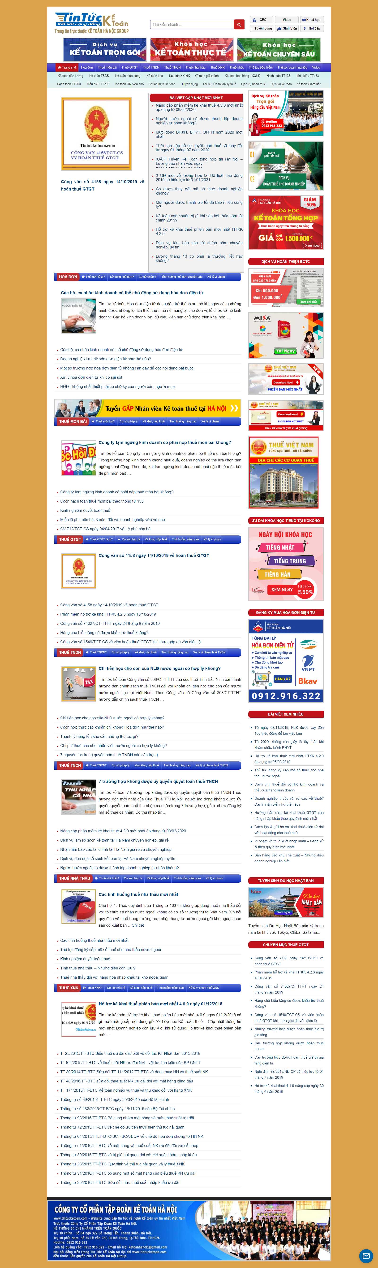 Thiết kế Website kế toán - tintucketoan.com - VietWebGroup.Vn