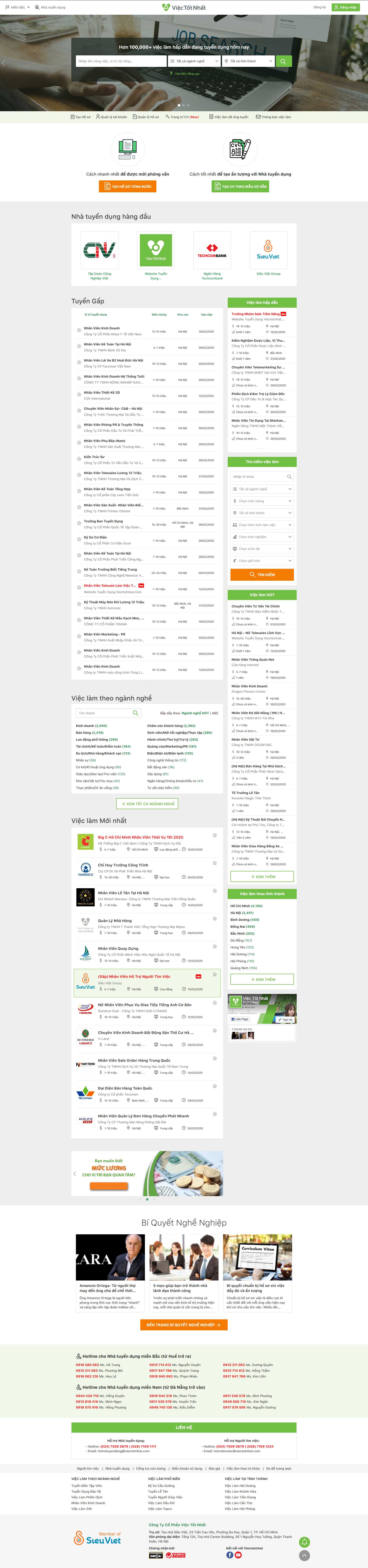 Thiết kế Website việc làm - viectotnhat.com - VietWebGroup.Vn